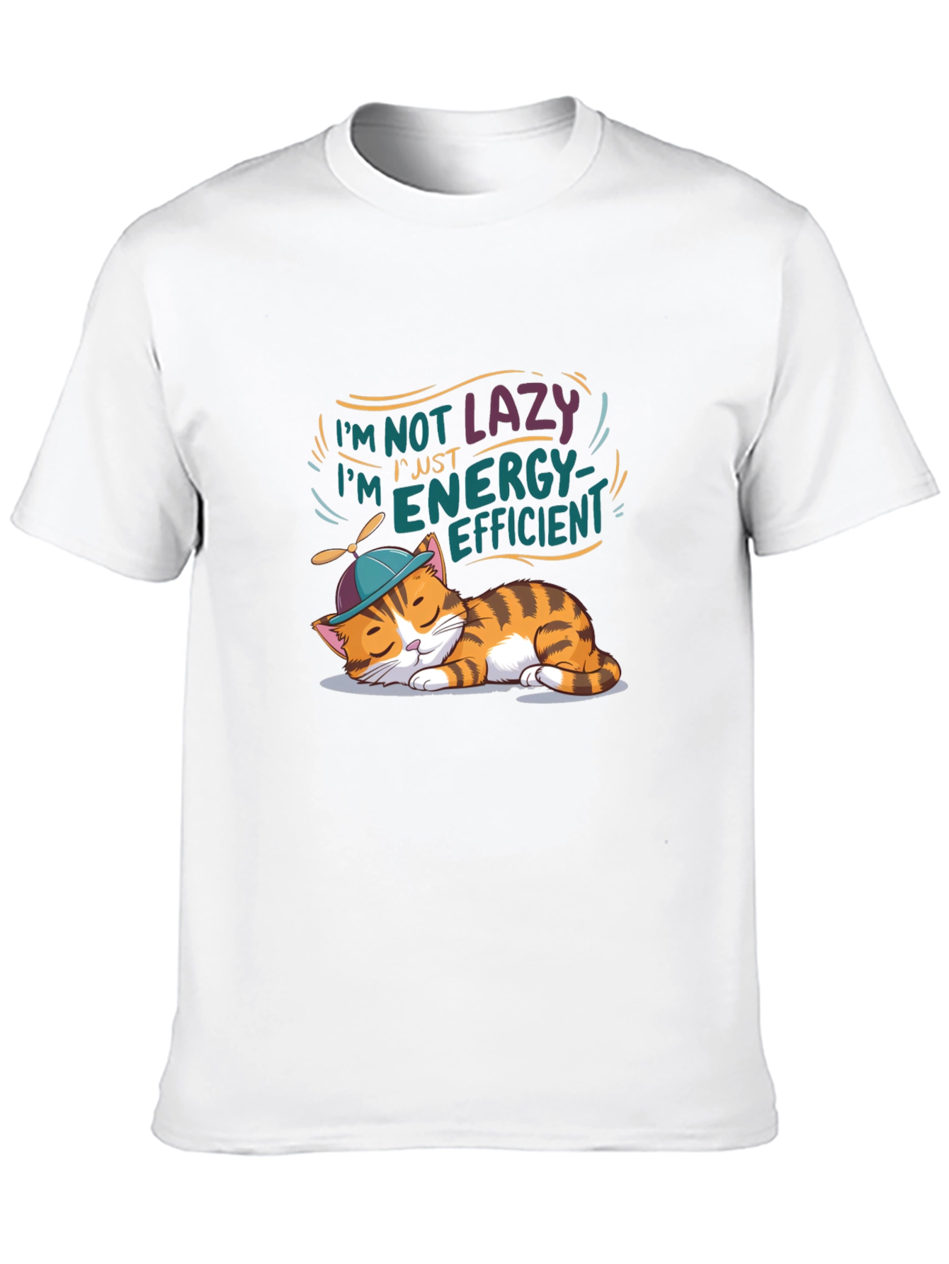 Energy Efficient Cat T-Shirt - Lazy Day Apparel