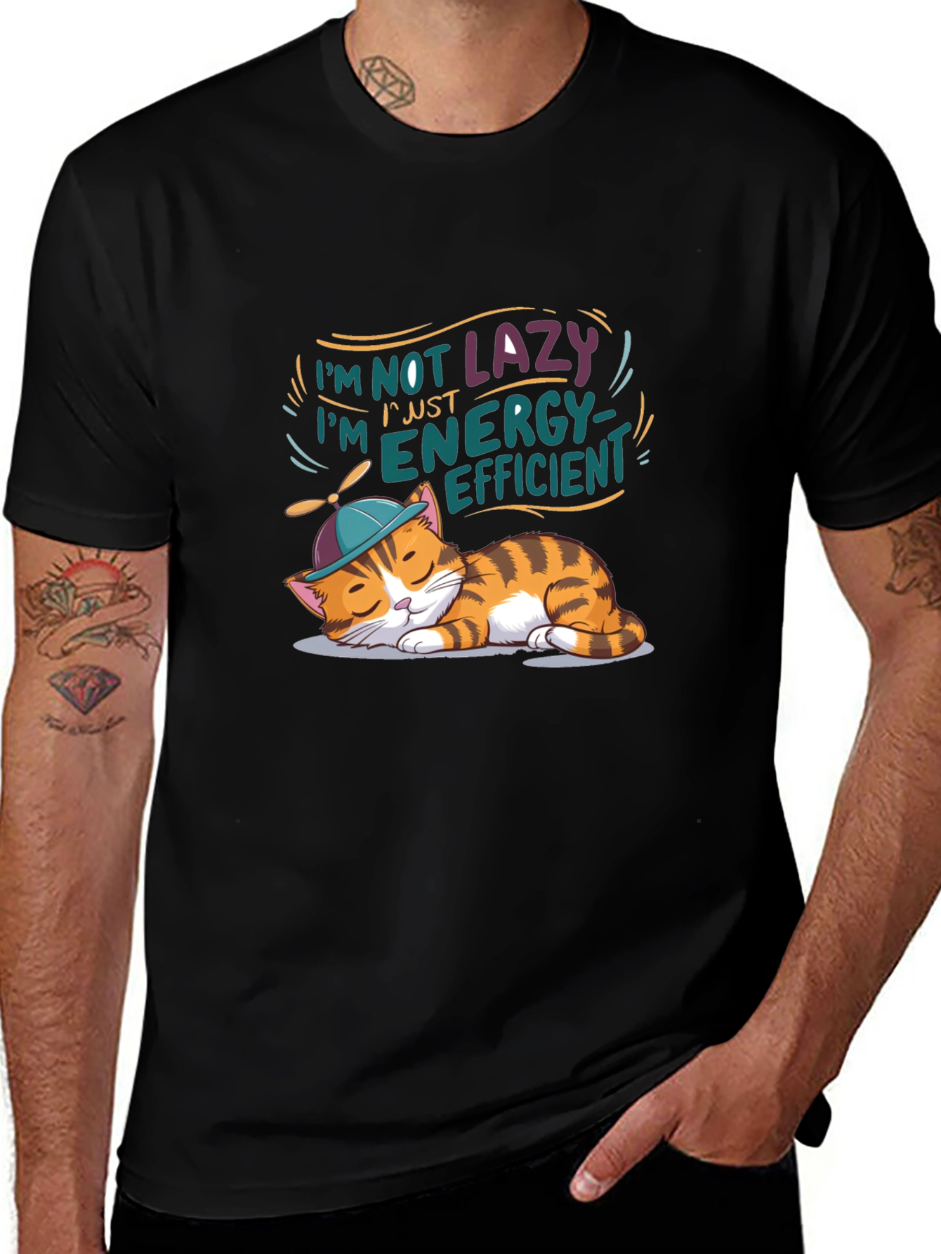 Energy Efficient Cat T-Shirt - Lazy Day Apparel