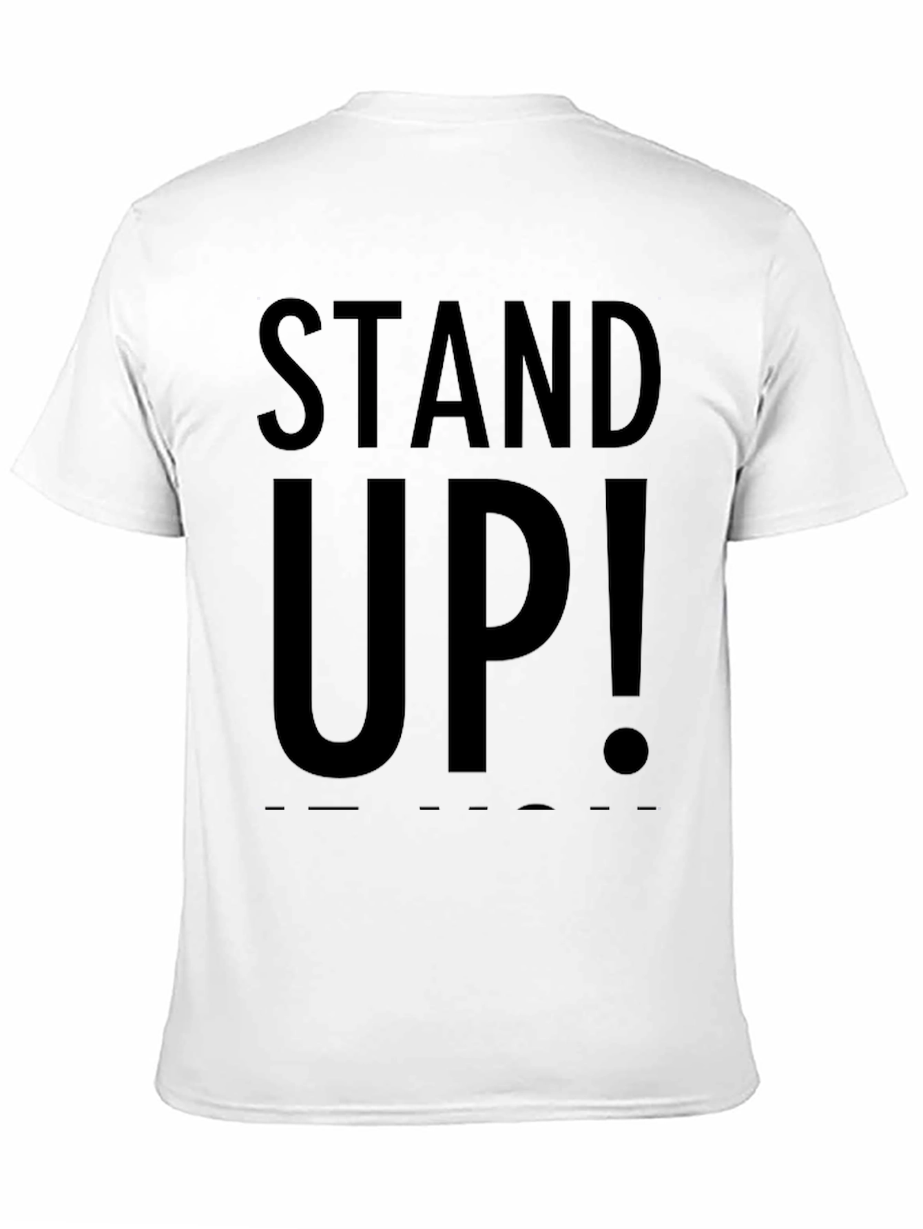 Stand Up! Graphic Print Crew Neck T-Shirt