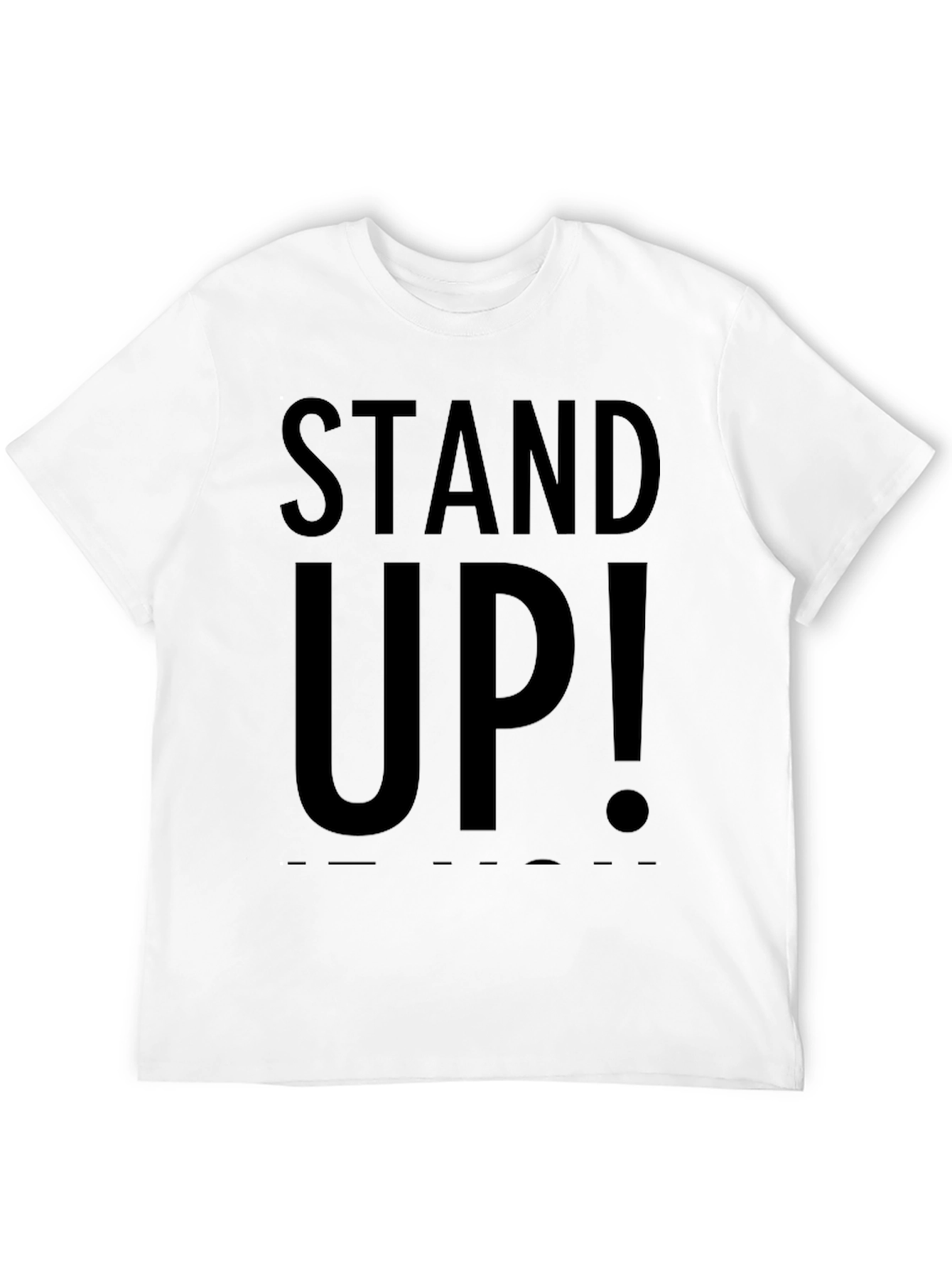Stand Up! Graphic Print Crew Neck T-Shirt