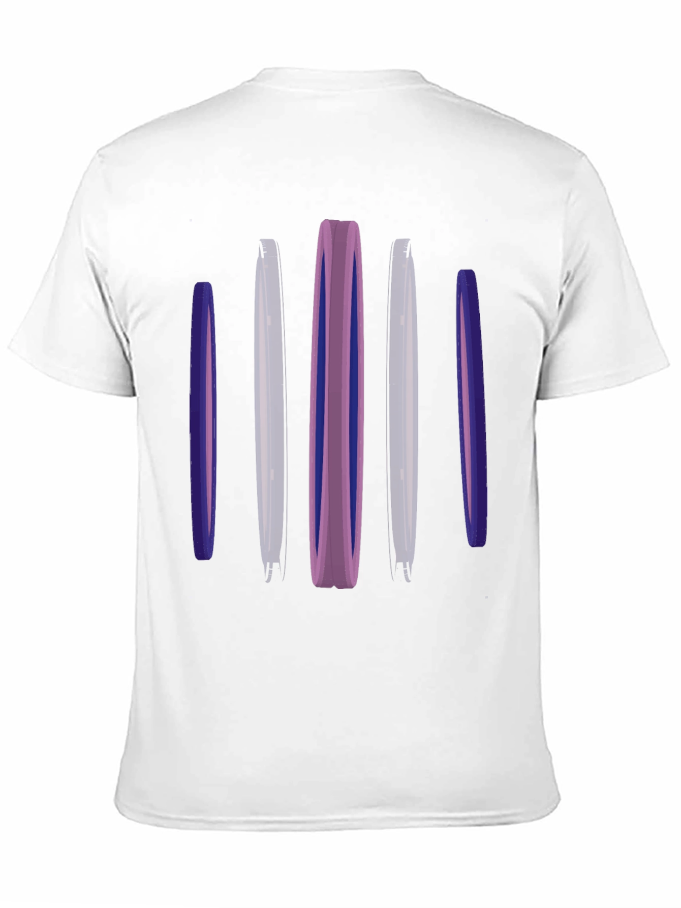 Abstract Vertical Bars Black T-Shirt