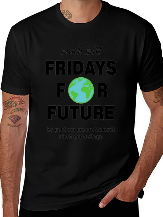 Fridays For Future Black Graphic Tee