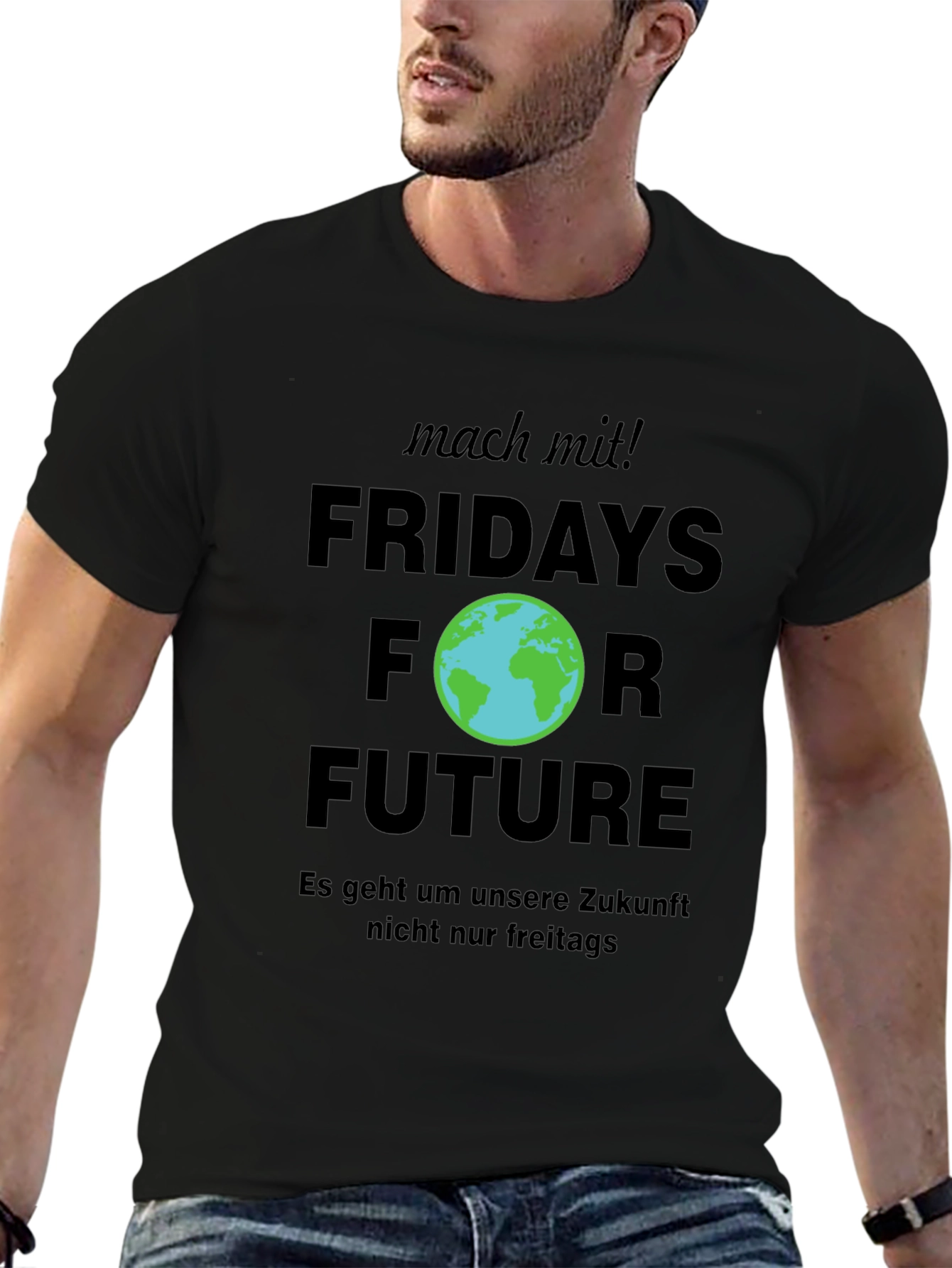 Fridays For Future Black Graphic Tee