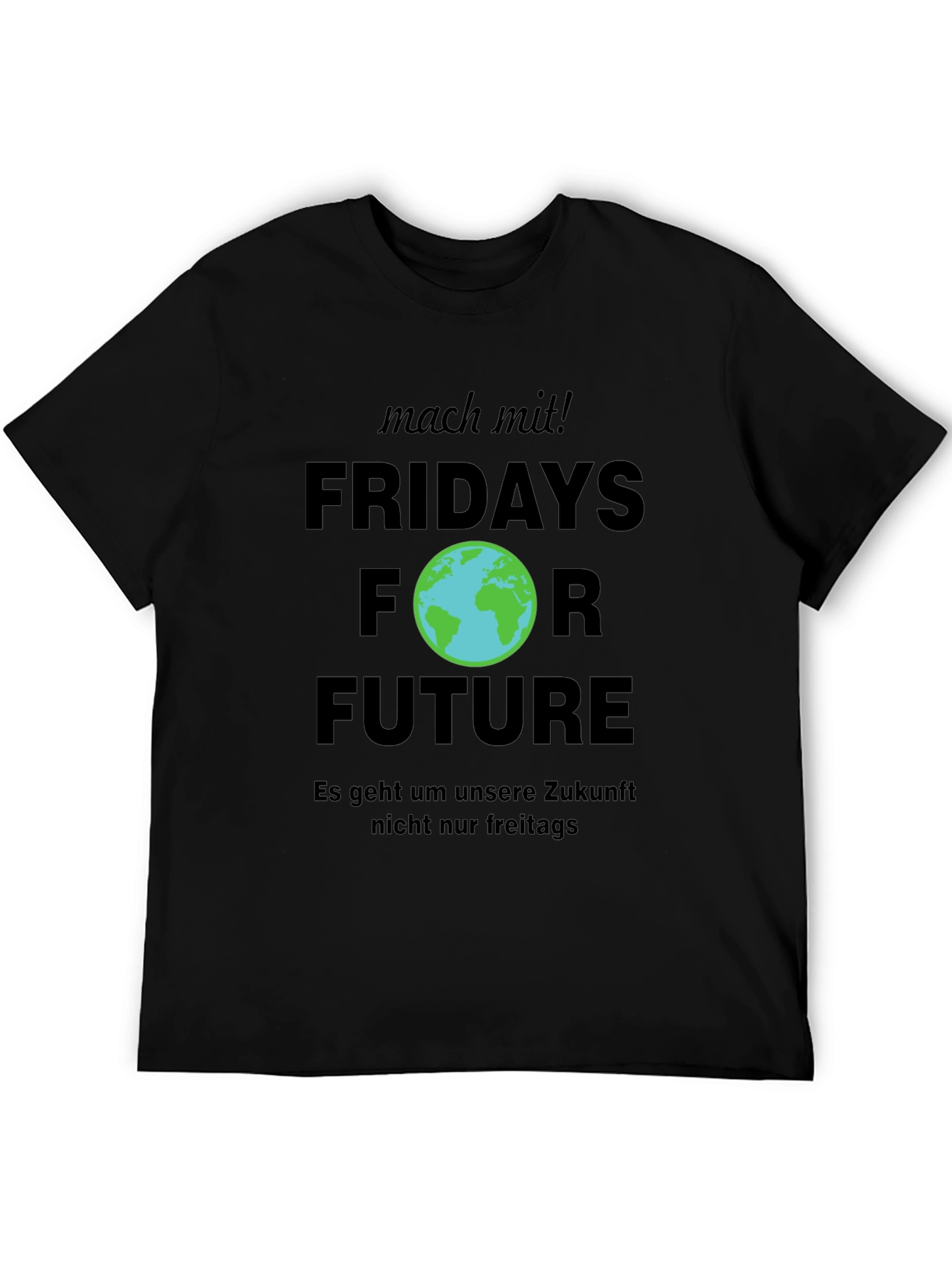 Fridays For Future Black Graphic Tee
