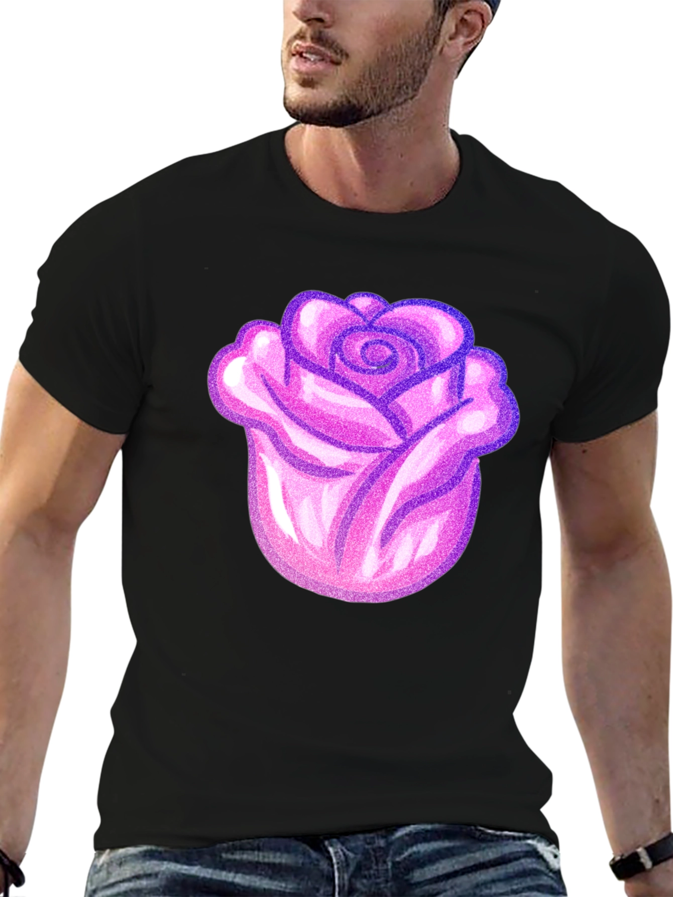 Pink Rose Graphic T-Shirt