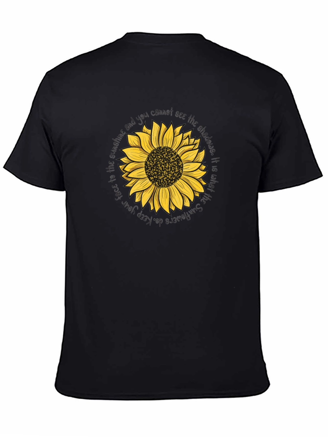 Sunflower Graphic Tee - Black Unisex T-Shirt