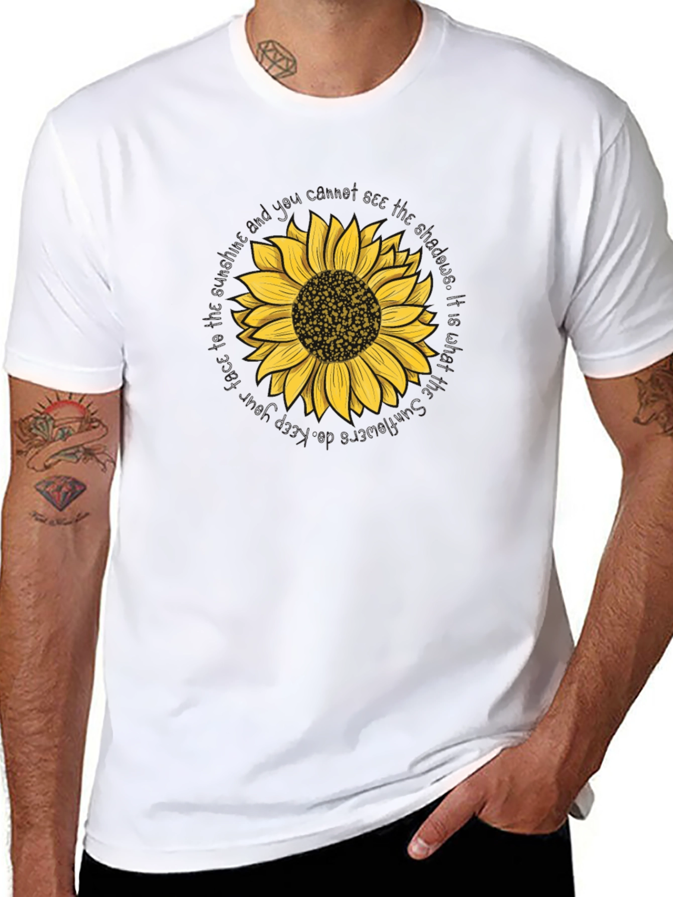 Sunflower Graphic Tee - Black Unisex T-Shirt