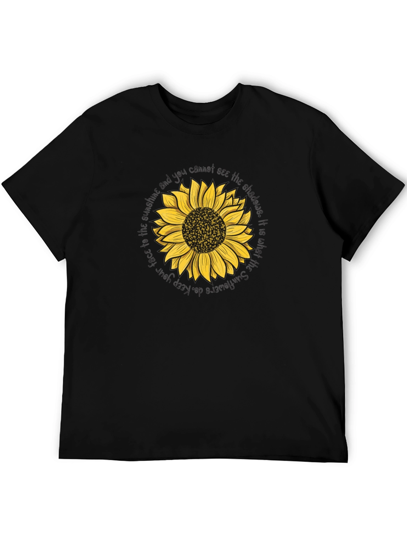 Sunflower Graphic Tee - Black Unisex T-Shirt