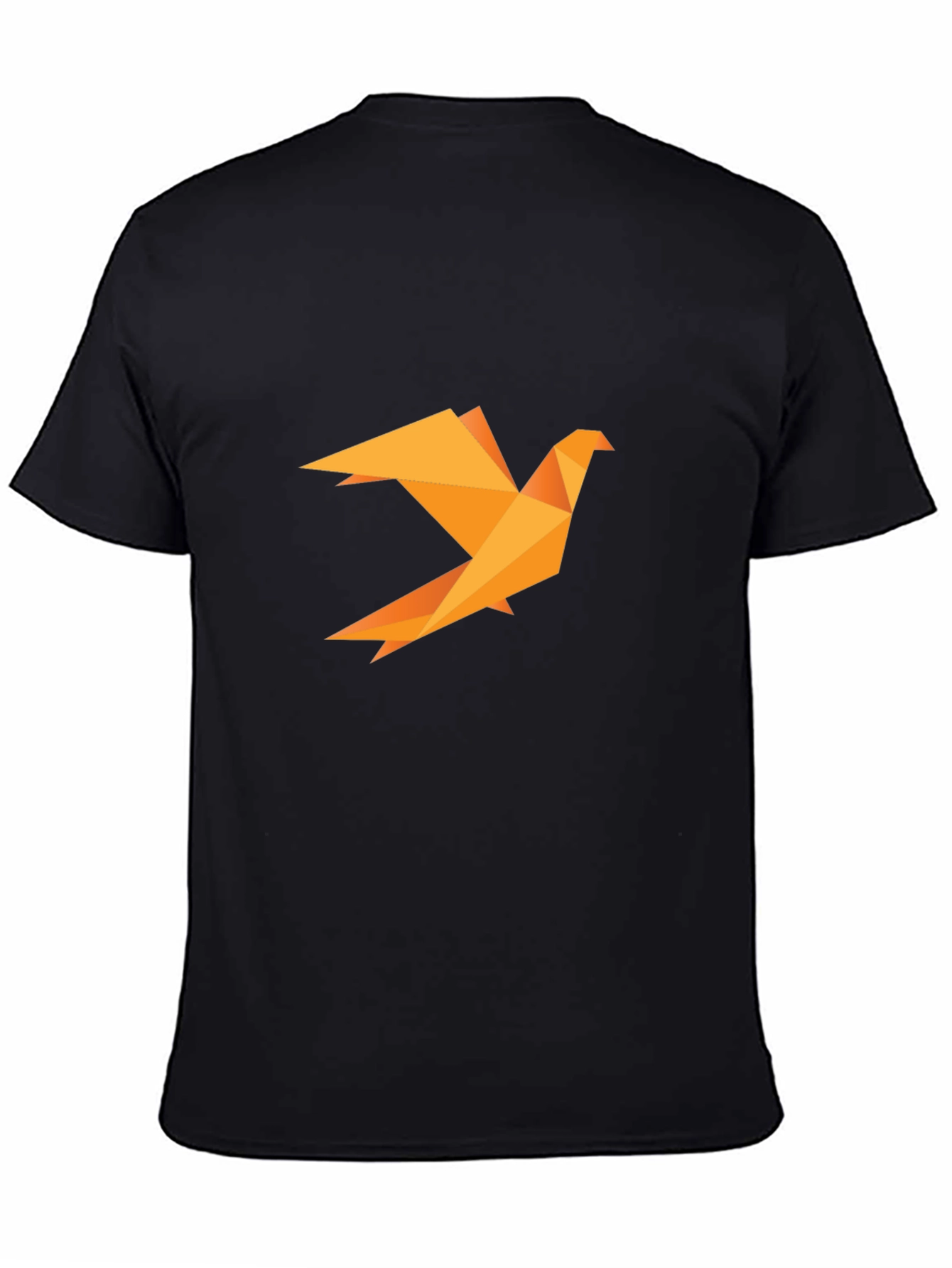 Geometric Origami Bird Black Tee