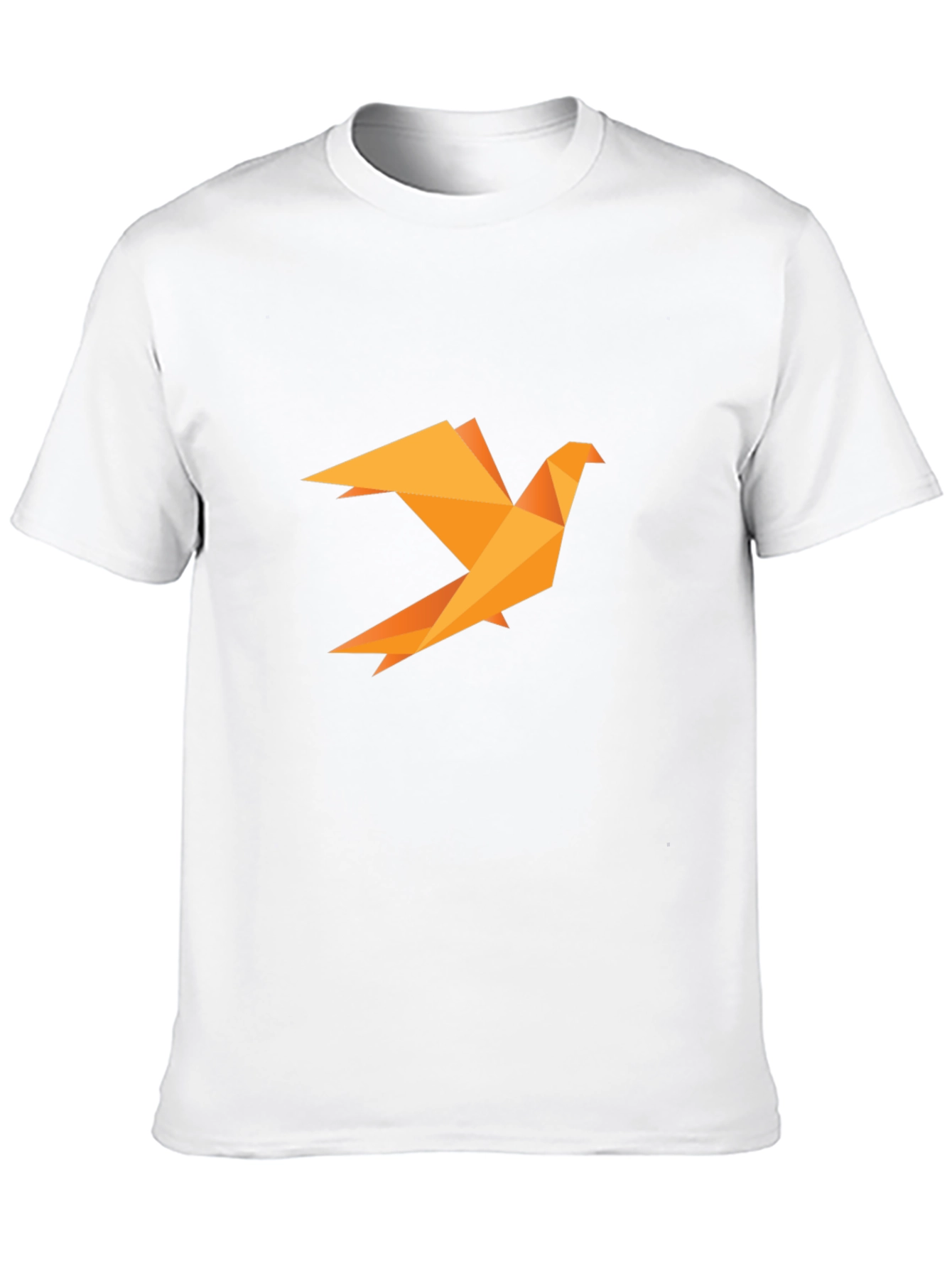 Geometric Origami Bird Black Tee