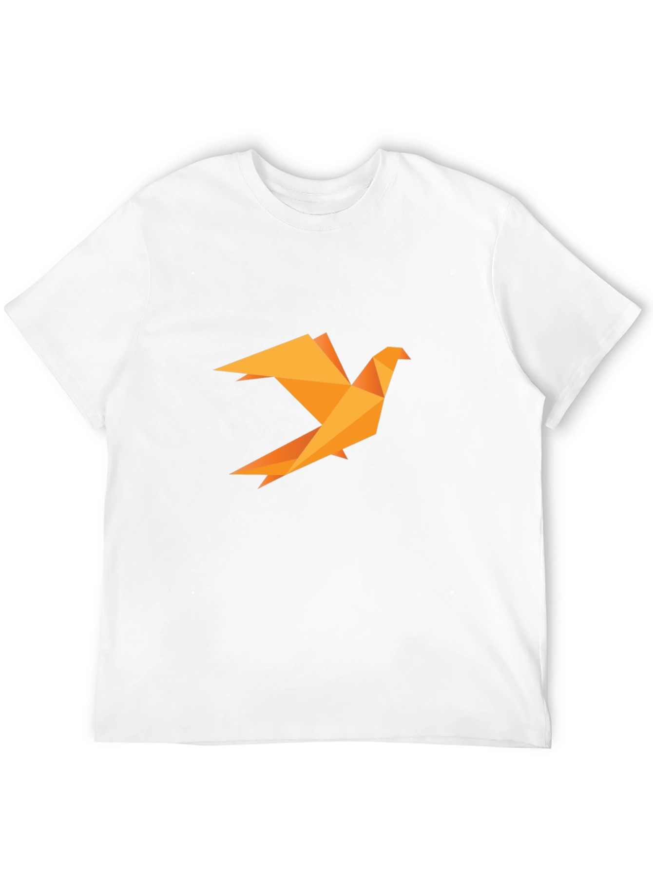 Geometric Origami Bird Black Tee