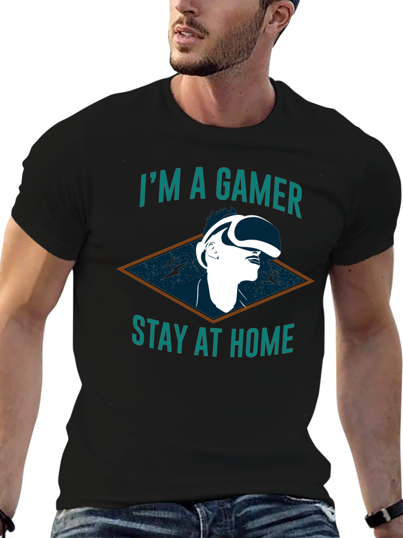 Im A Gamer Stay At Home T-Shirt - Black