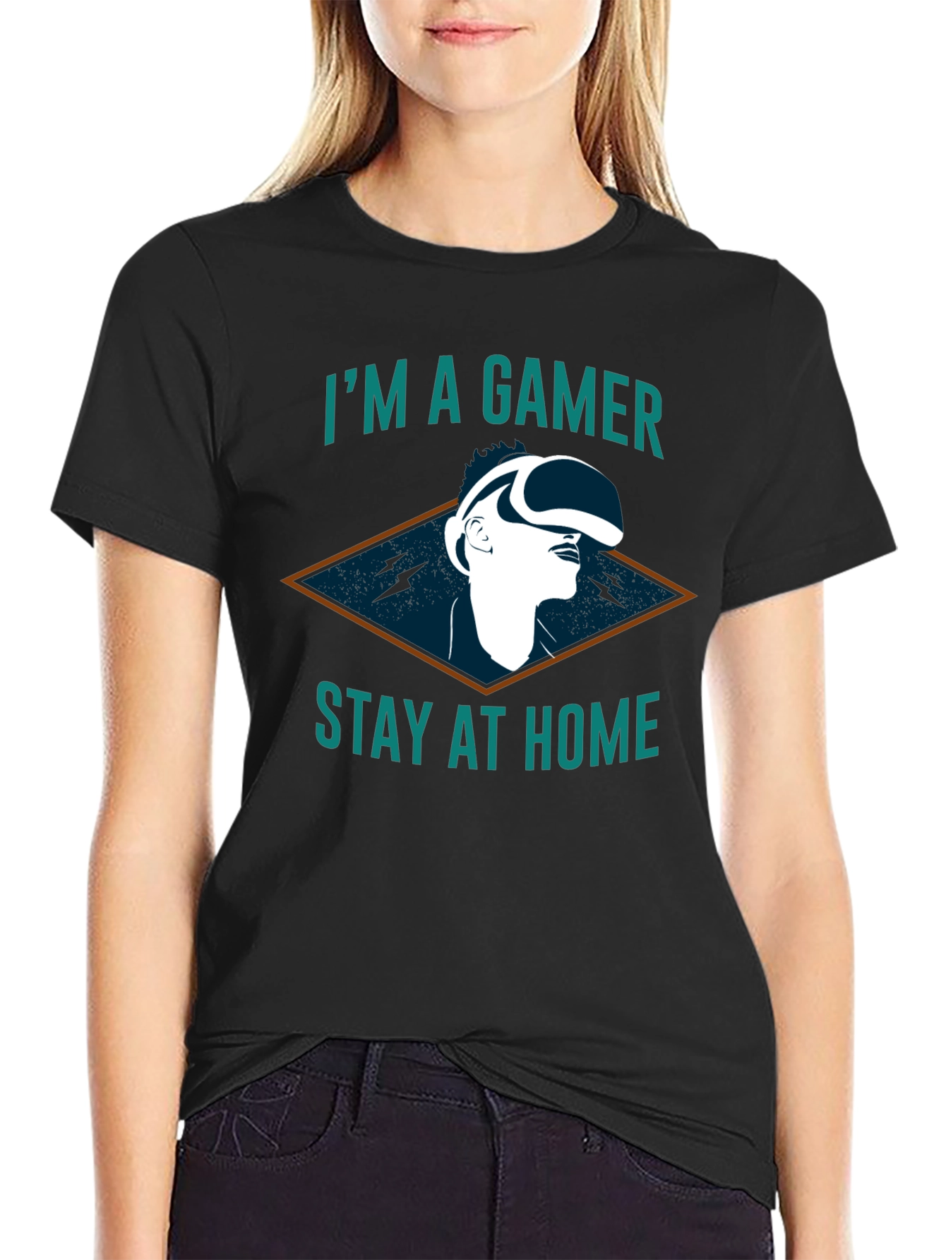 Im A Gamer Stay At Home T-Shirt - Black