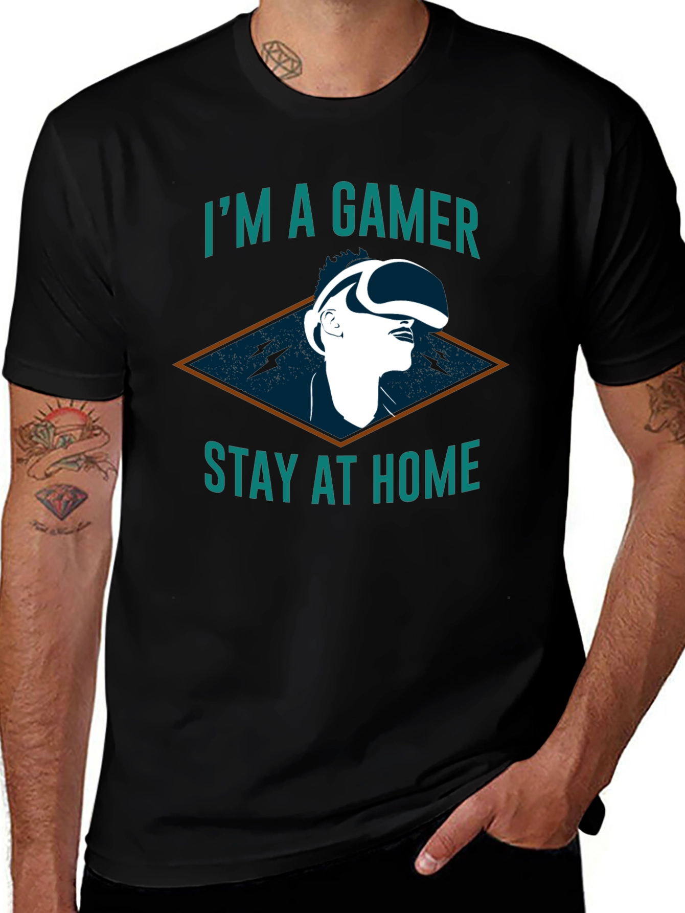 Im A Gamer Stay At Home T-Shirt - Black