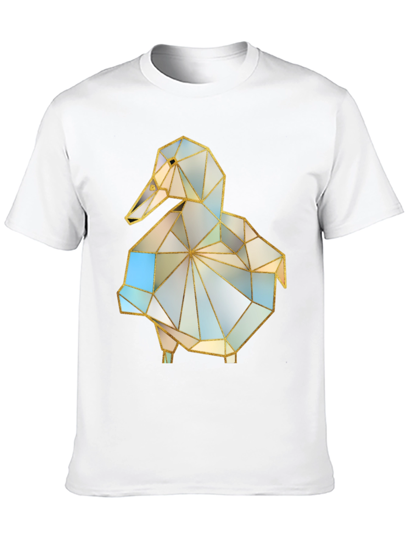 Geometric Duck Graphic Tee - Stylish Modern Design