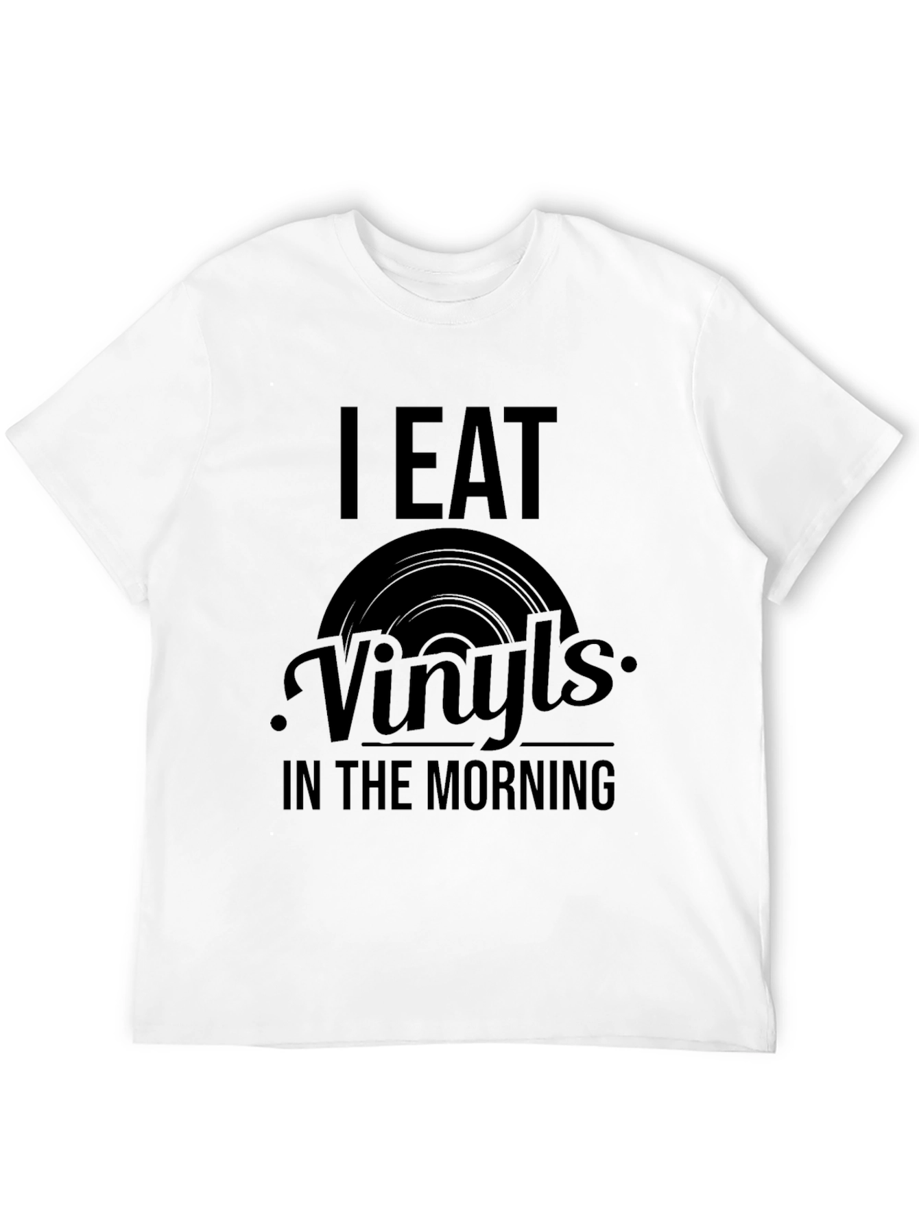 I Eat Vinyls Graphic Tee - Music Lover T-Shirt