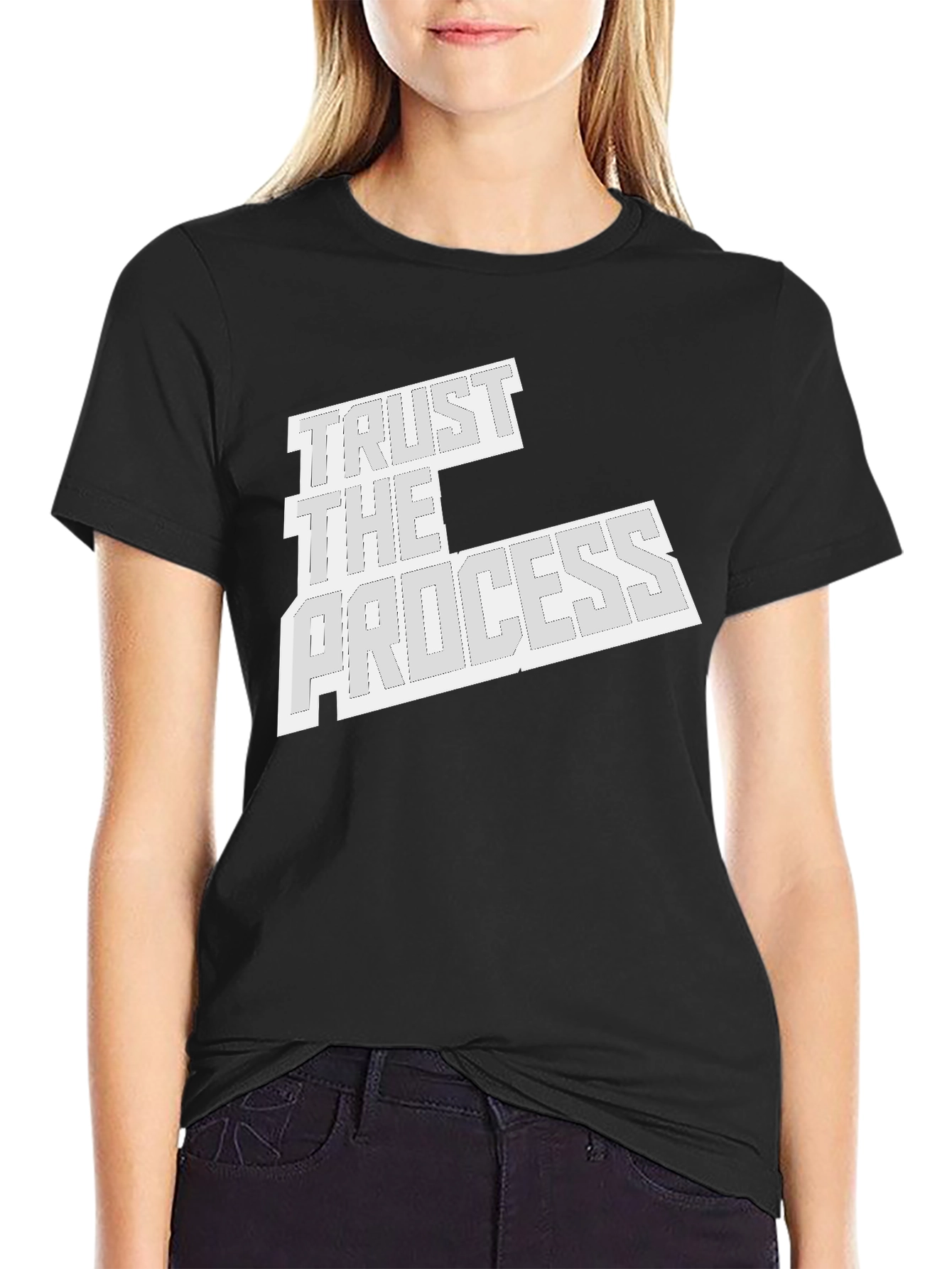 Trust the Process Black Graphic Tee