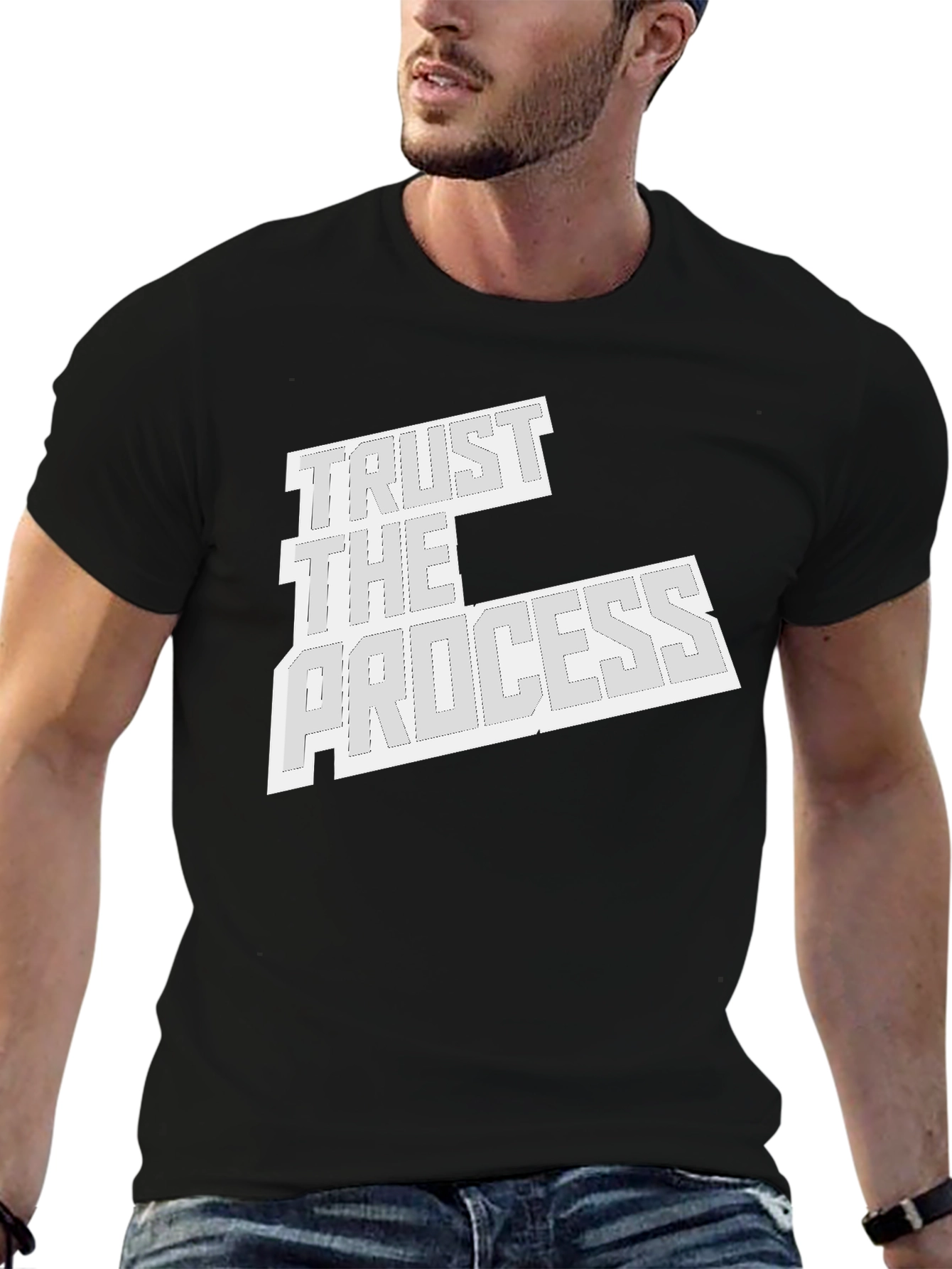 Trust the Process Black Graphic Tee
