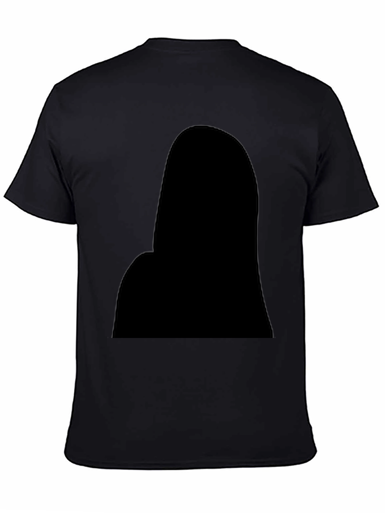 Mens Casual Black Crew Neck T-Shirt