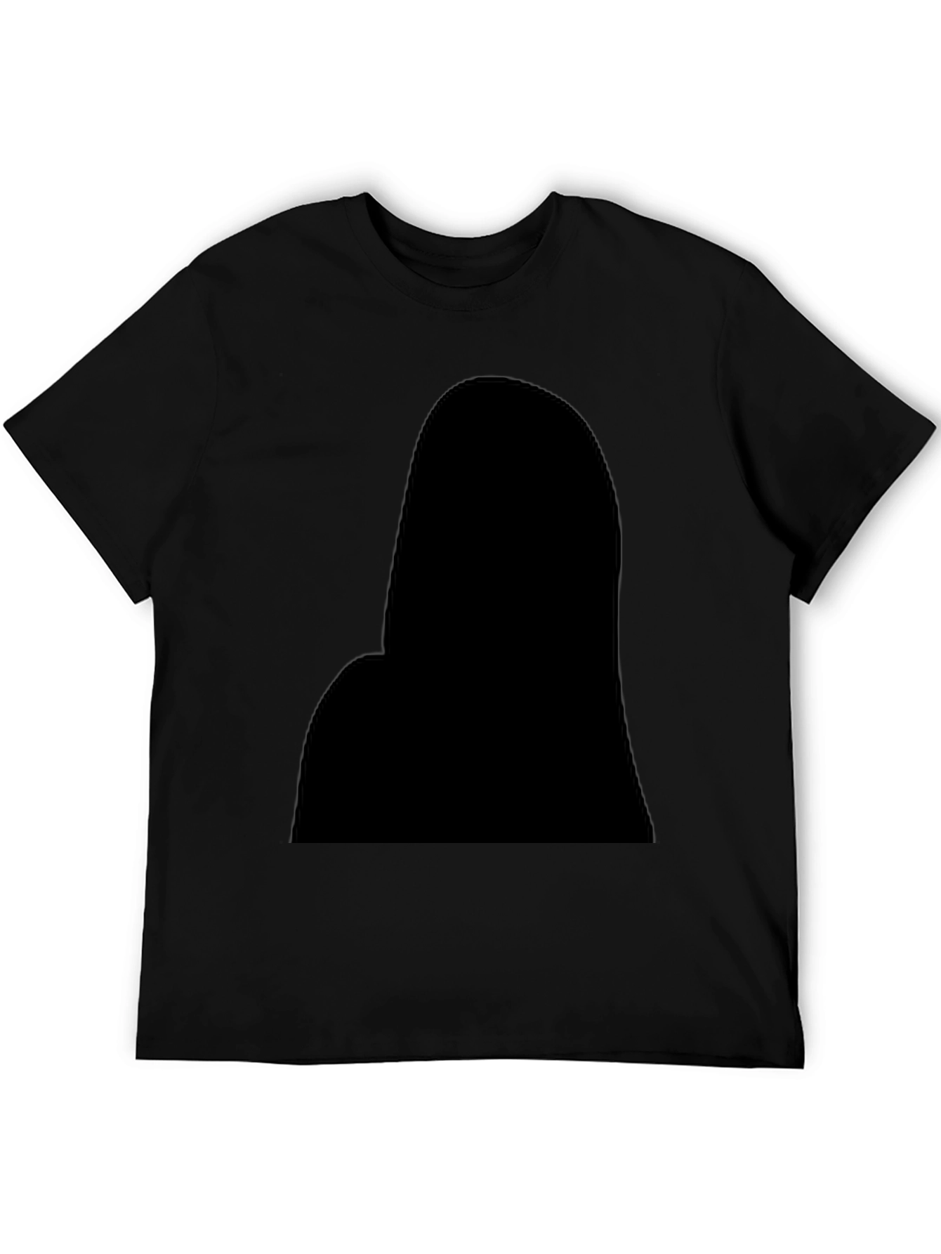 Mens Casual Black Crew Neck T-Shirt