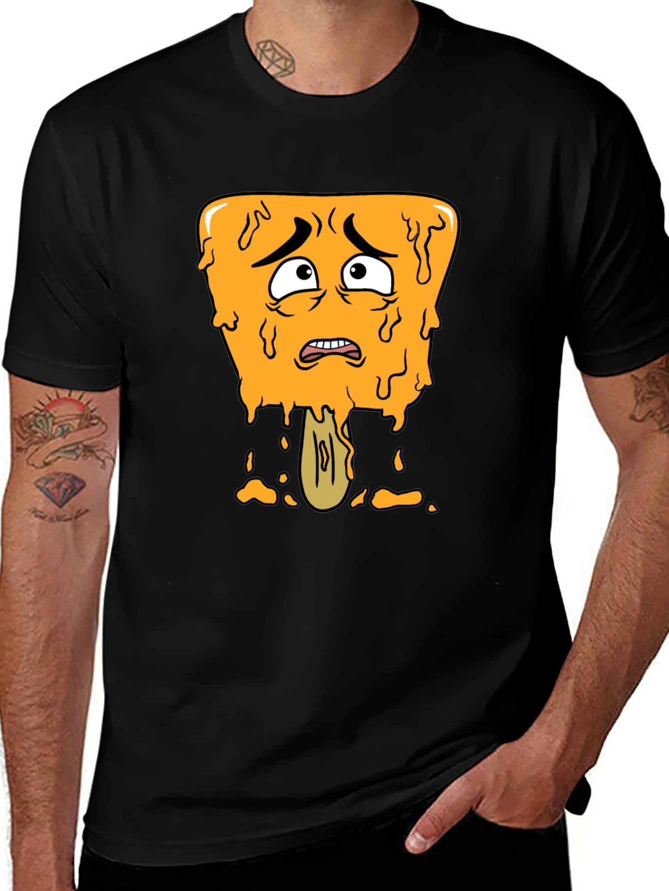 Distressed Cartoon Popsicle Graphic Tee