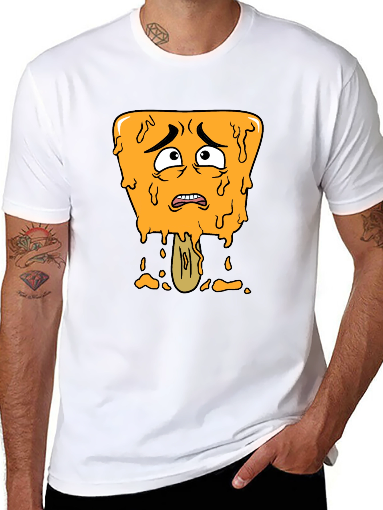 Distressed Cartoon Popsicle Graphic Tee