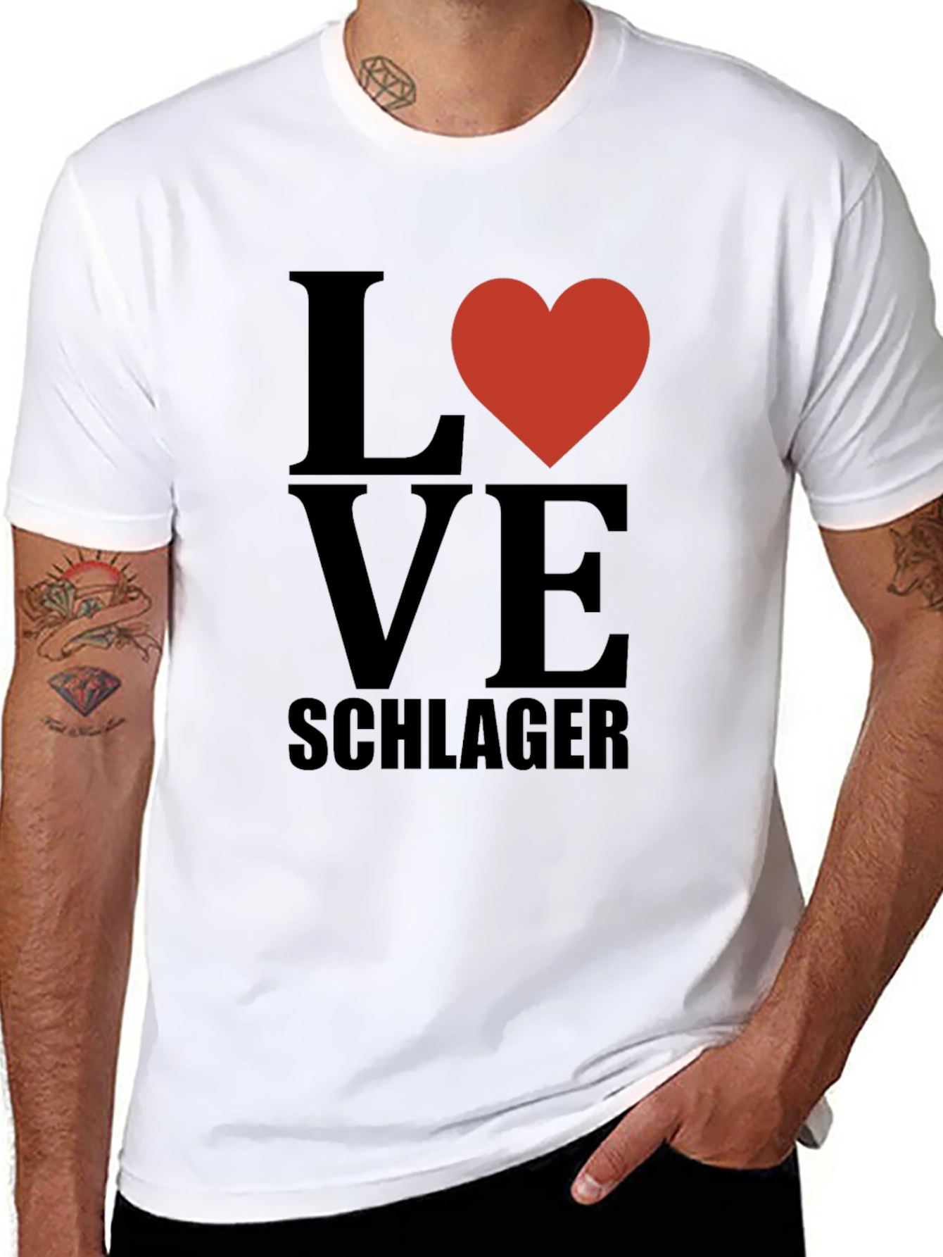 Love Schlager T-Shirt - Black Casual Tee