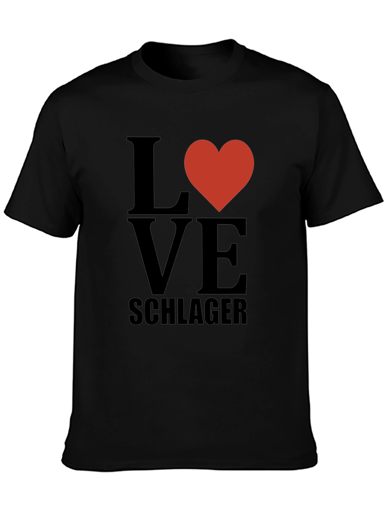Love Schlager T-Shirt - Black Casual Tee