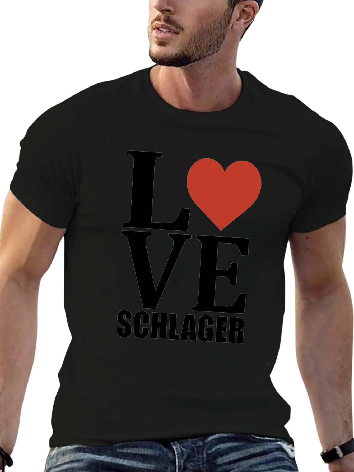 Love Schlager T-Shirt - Black Casual Tee