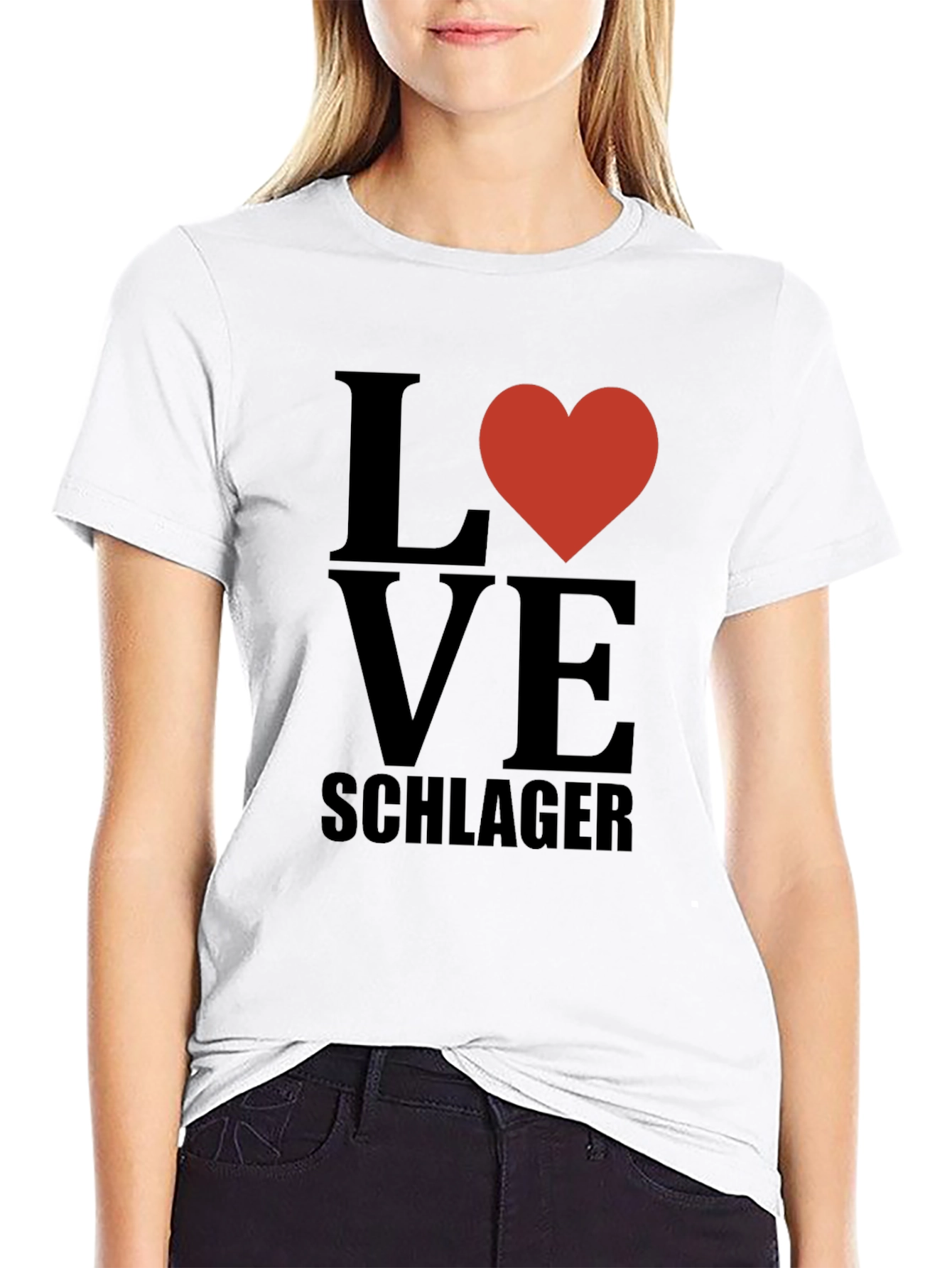 Love Schlager T-Shirt - Black Casual Tee