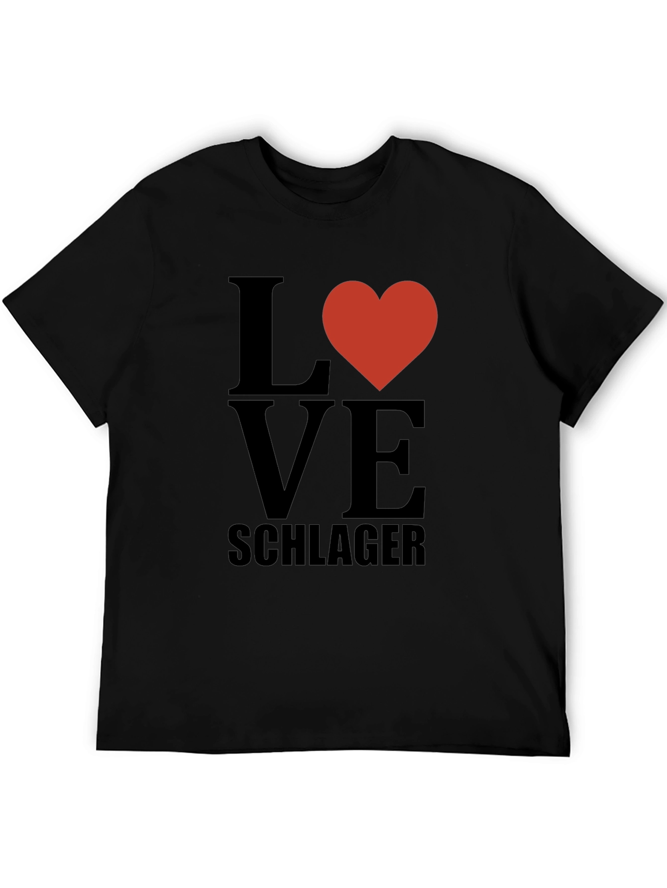 Love Schlager T-Shirt - Black Casual Tee