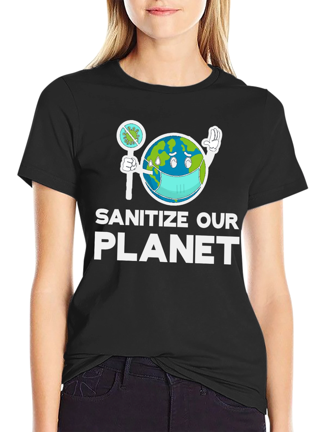 Sanitize Our Planet Graphic T-Shirt