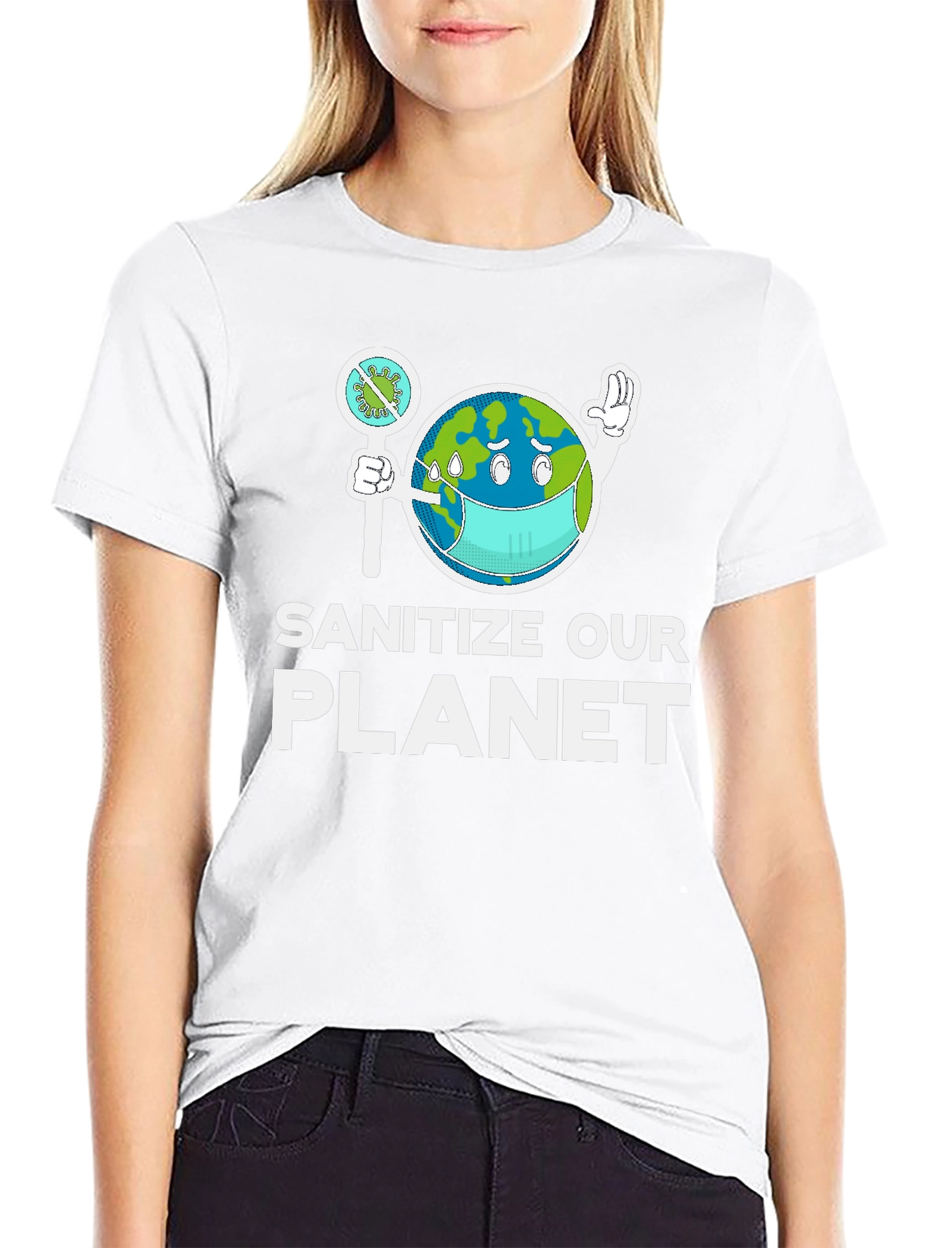 Sanitize Our Planet Graphic T-Shirt