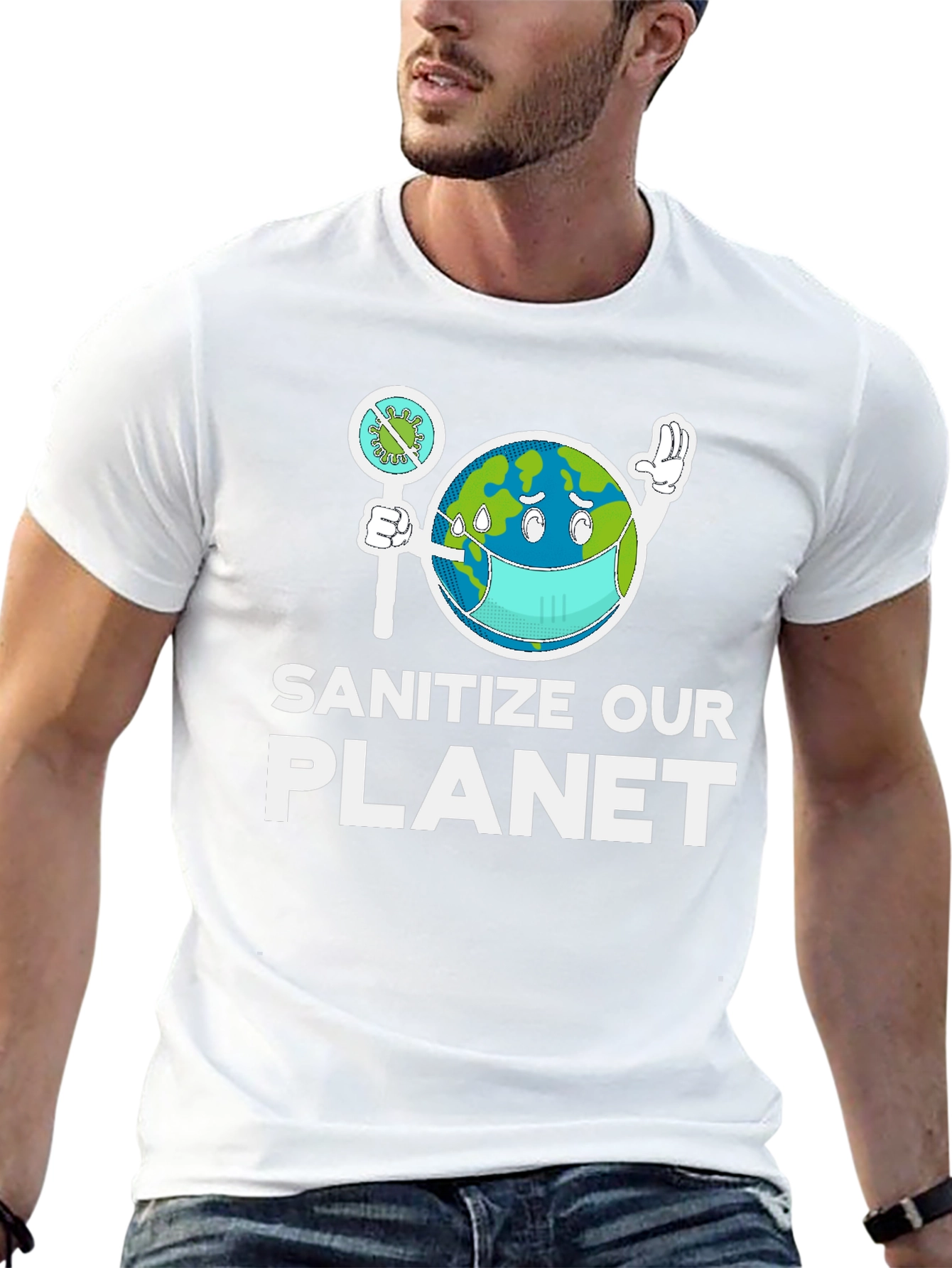 Sanitize Our Planet Graphic T-Shirt