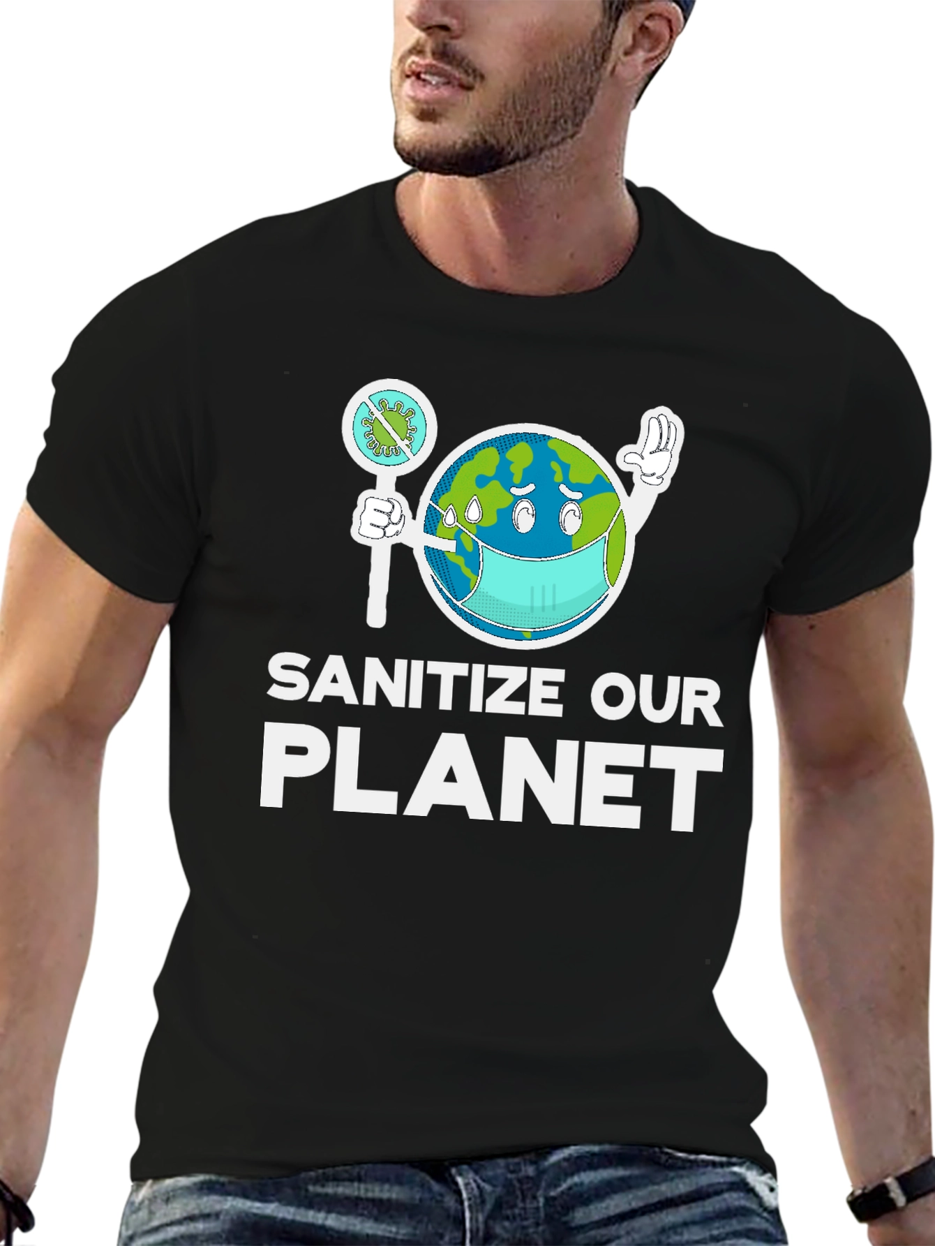 Sanitize Our Planet Graphic T-Shirt