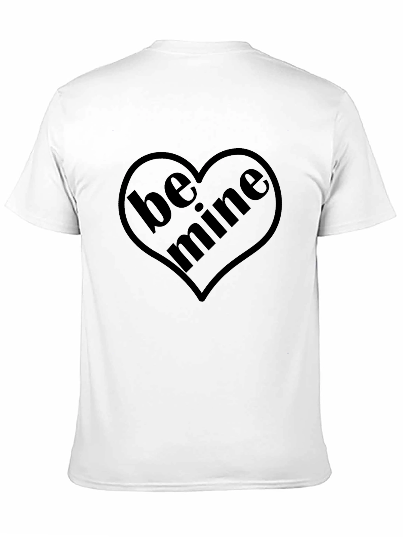 Be Mine Heart Graphic Tee - Black