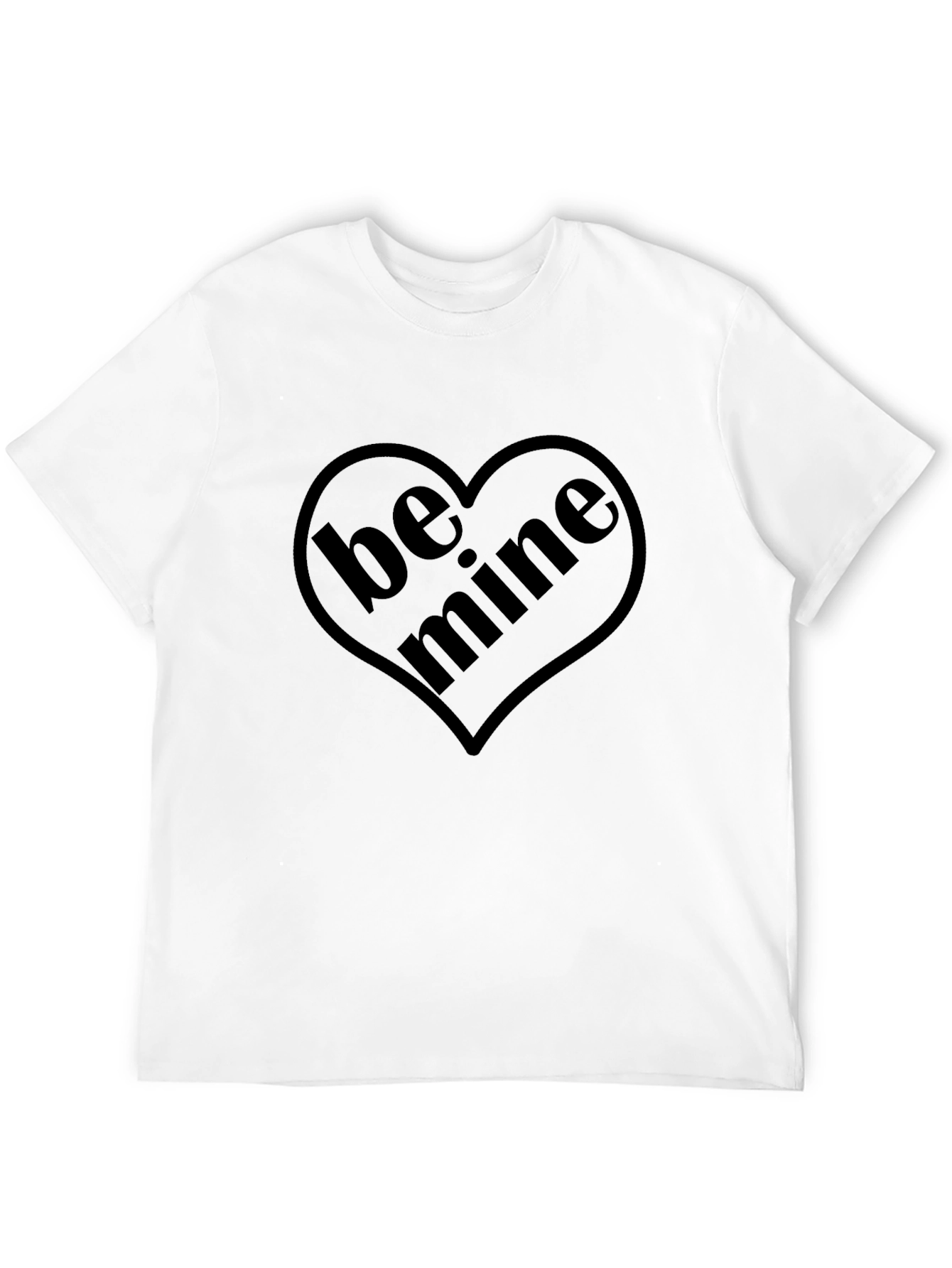 Be Mine Heart Graphic Tee - Black