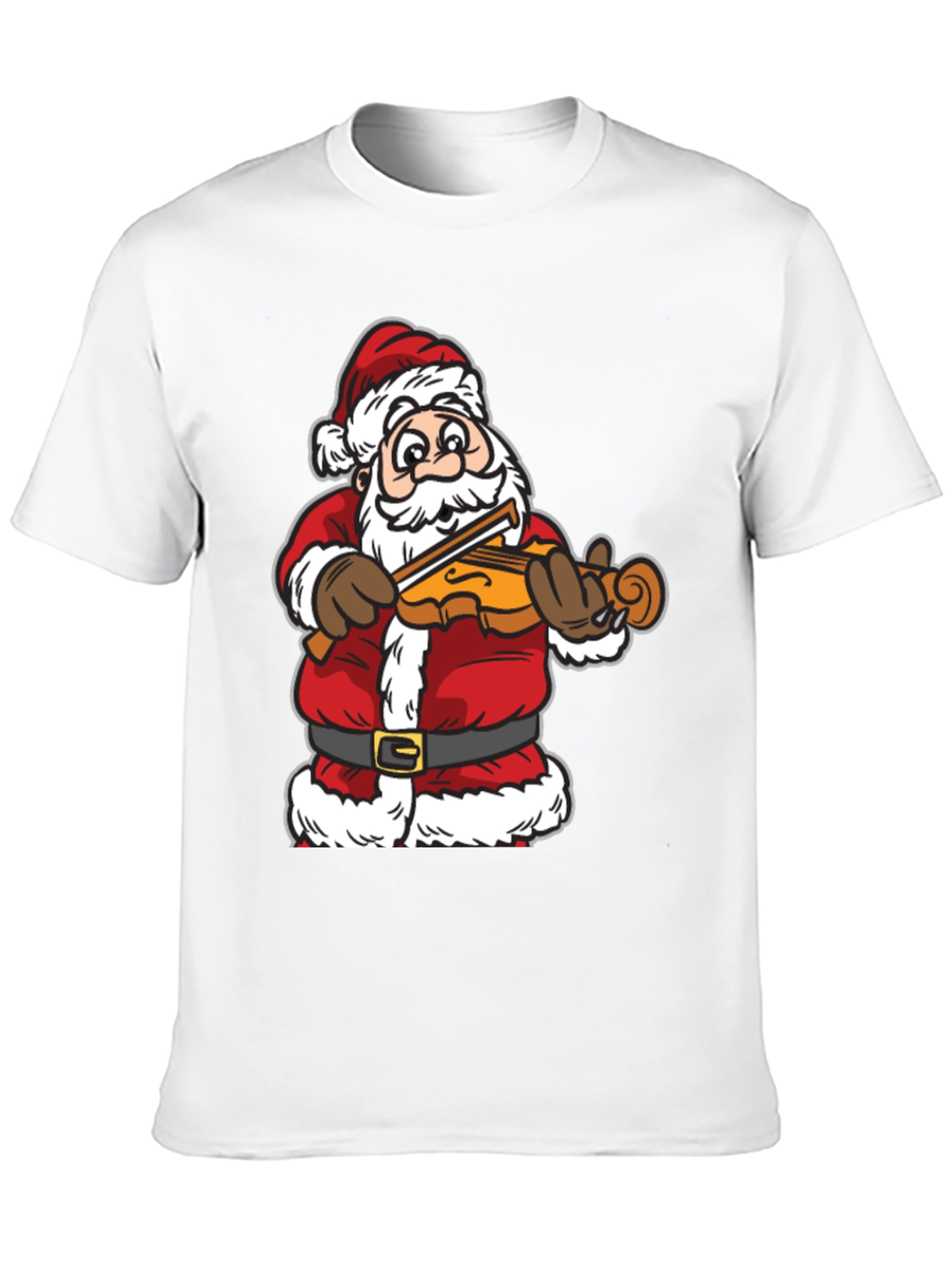 Santa Playing Violin T-Shirt - Holiday Cheer