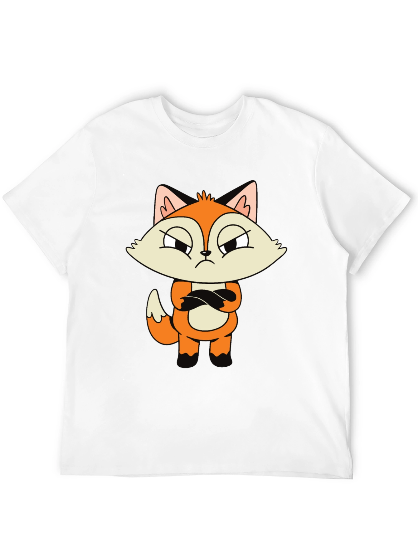 Grumpy Fox Graphic Tee - Cool Cartoon Design