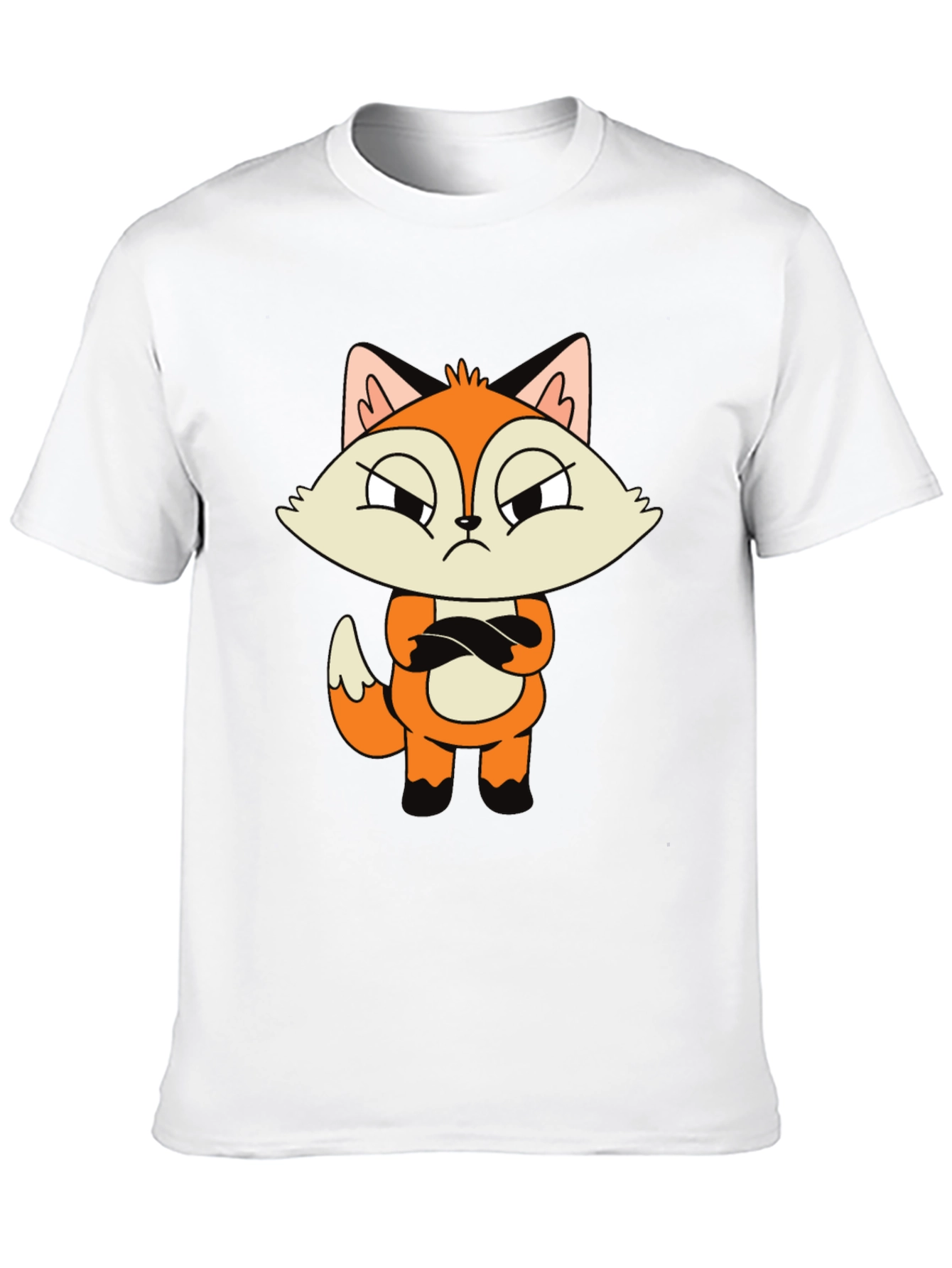 Grumpy Fox Graphic Tee - Cool Cartoon Design