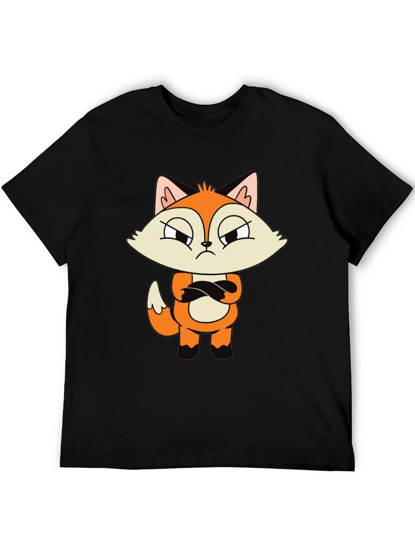 Grumpy Fox Graphic Tee - Cool Cartoon Design
