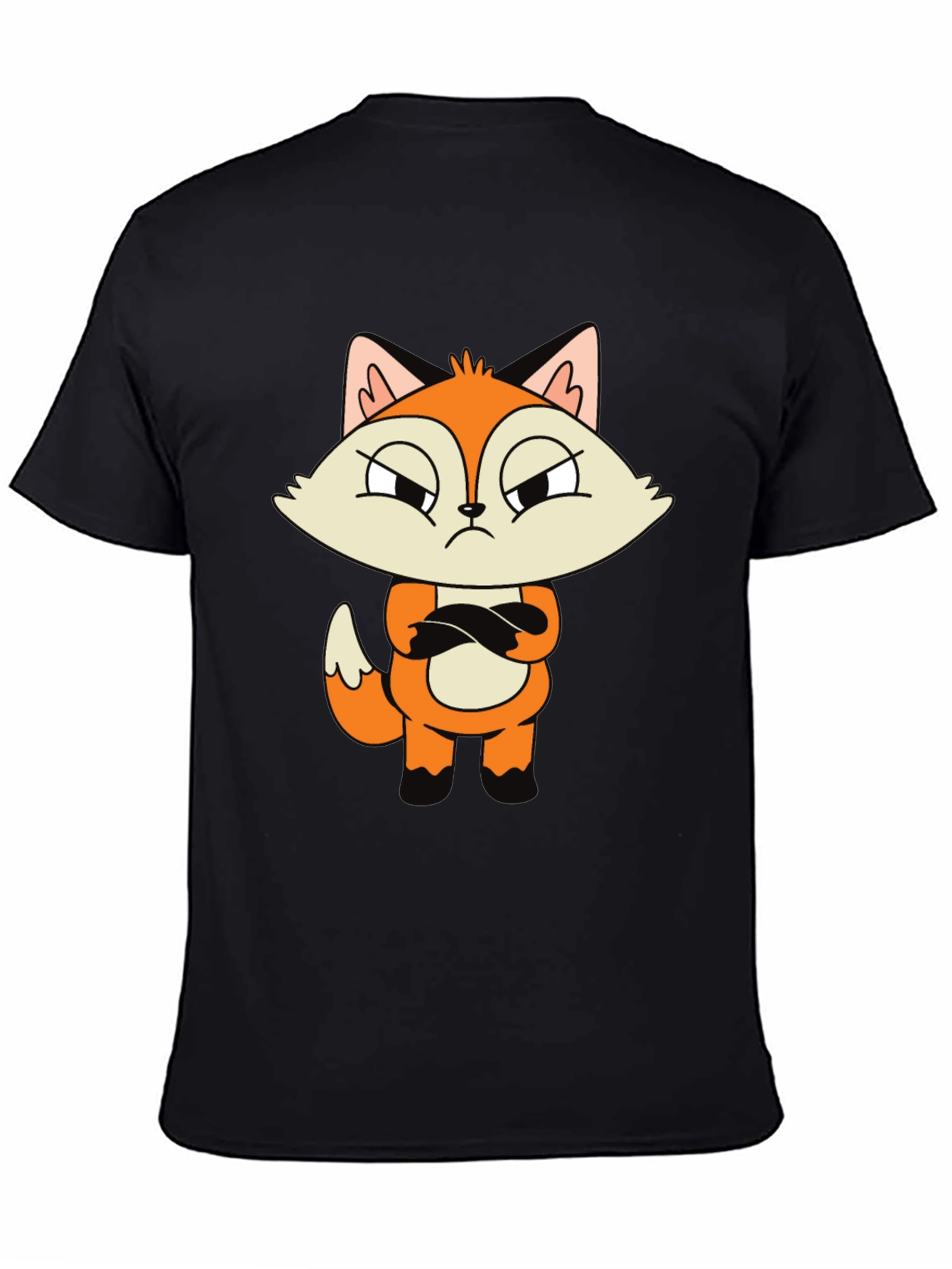 Grumpy Fox Graphic Tee - Cool Cartoon Design