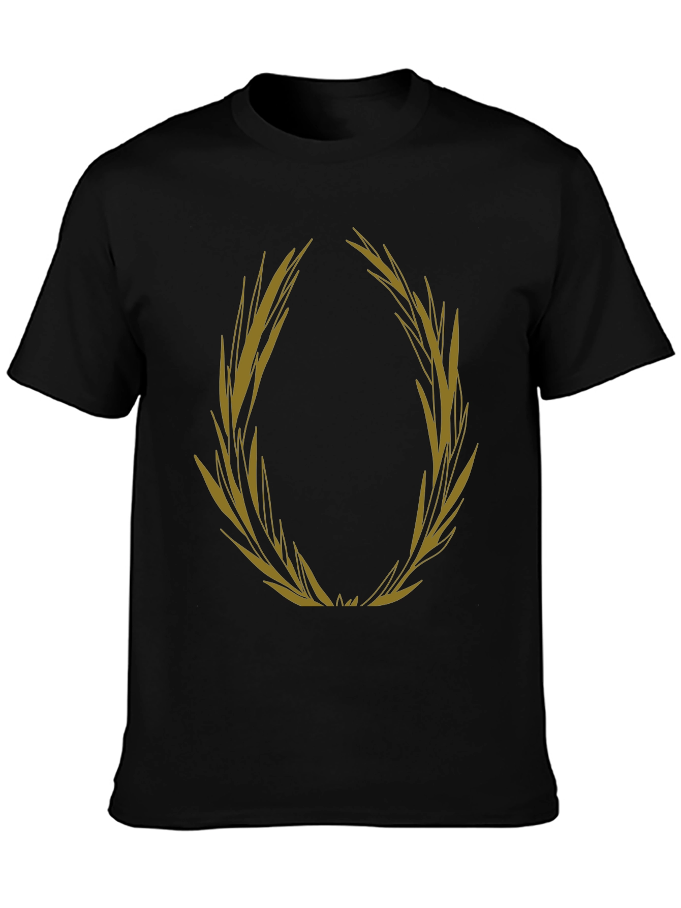 Olive Branch Graphic Tee - Black Casual T-Shirt