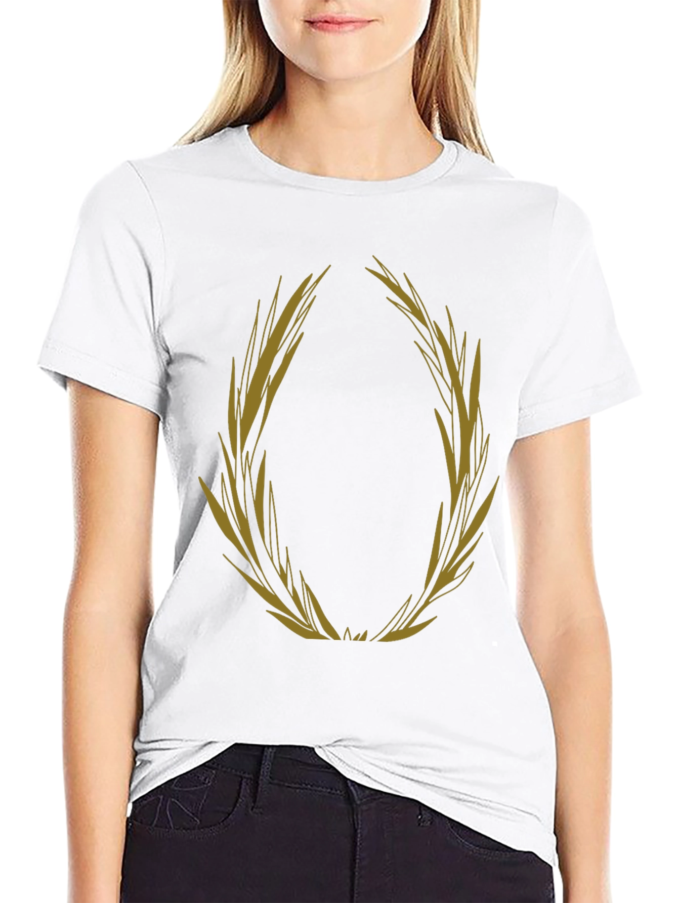 Olive Branch Graphic Tee - Black Casual T-Shirt