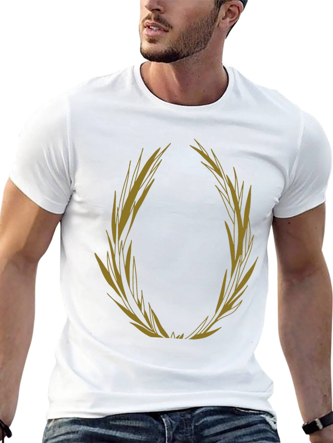 Olive Branch Graphic Tee - Black Casual T-Shirt