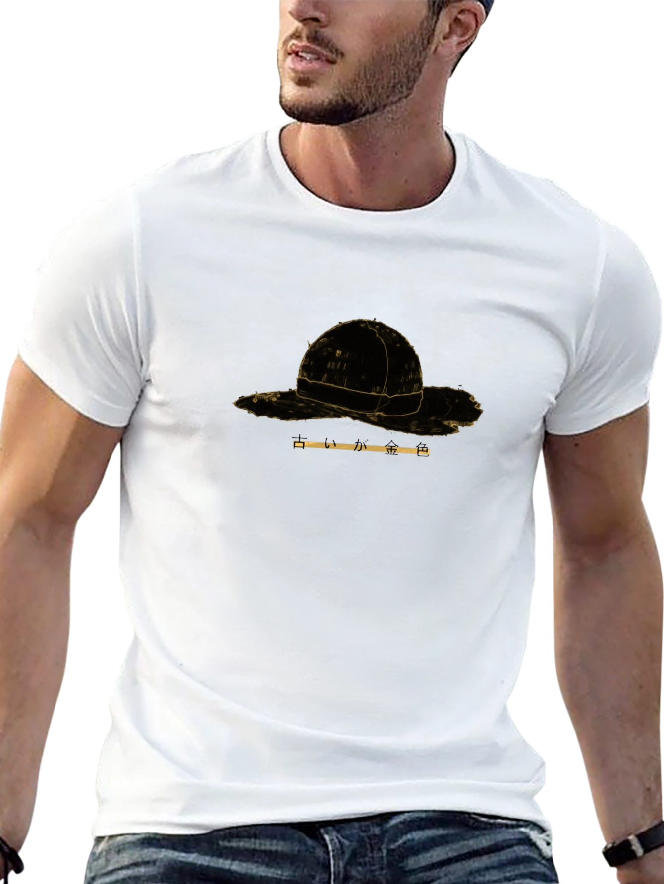 Straw Hat Graphic Tee - Stylish Casual Wear
