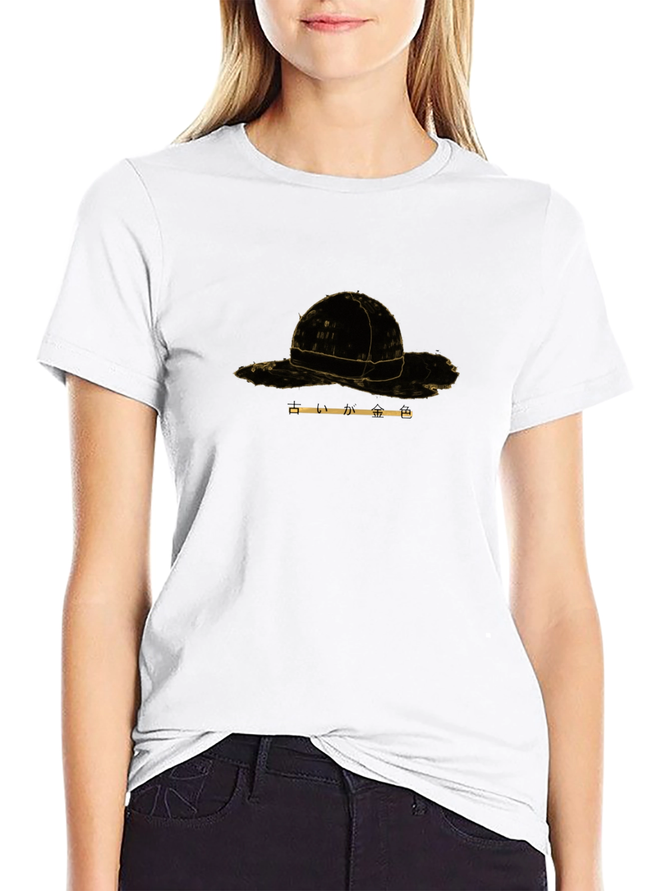 Straw Hat Graphic Tee - Stylish Casual Wear