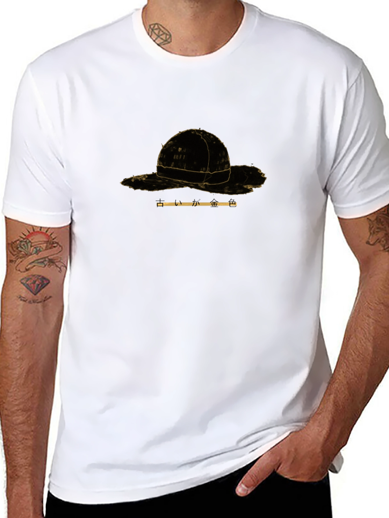 Straw Hat Graphic Tee - Stylish Casual Wear