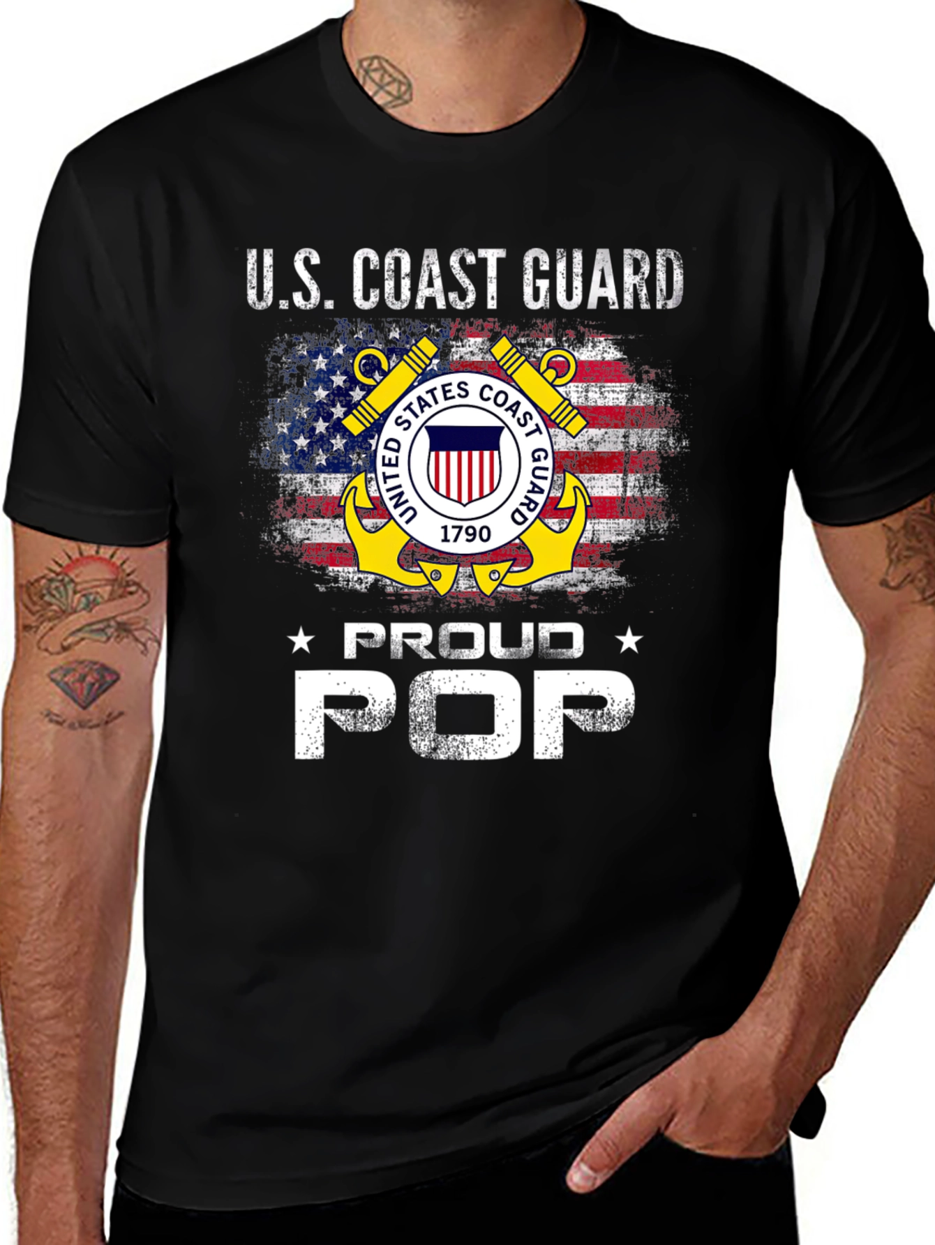 U.S. Coast Guard Proud Pop T-Shirt