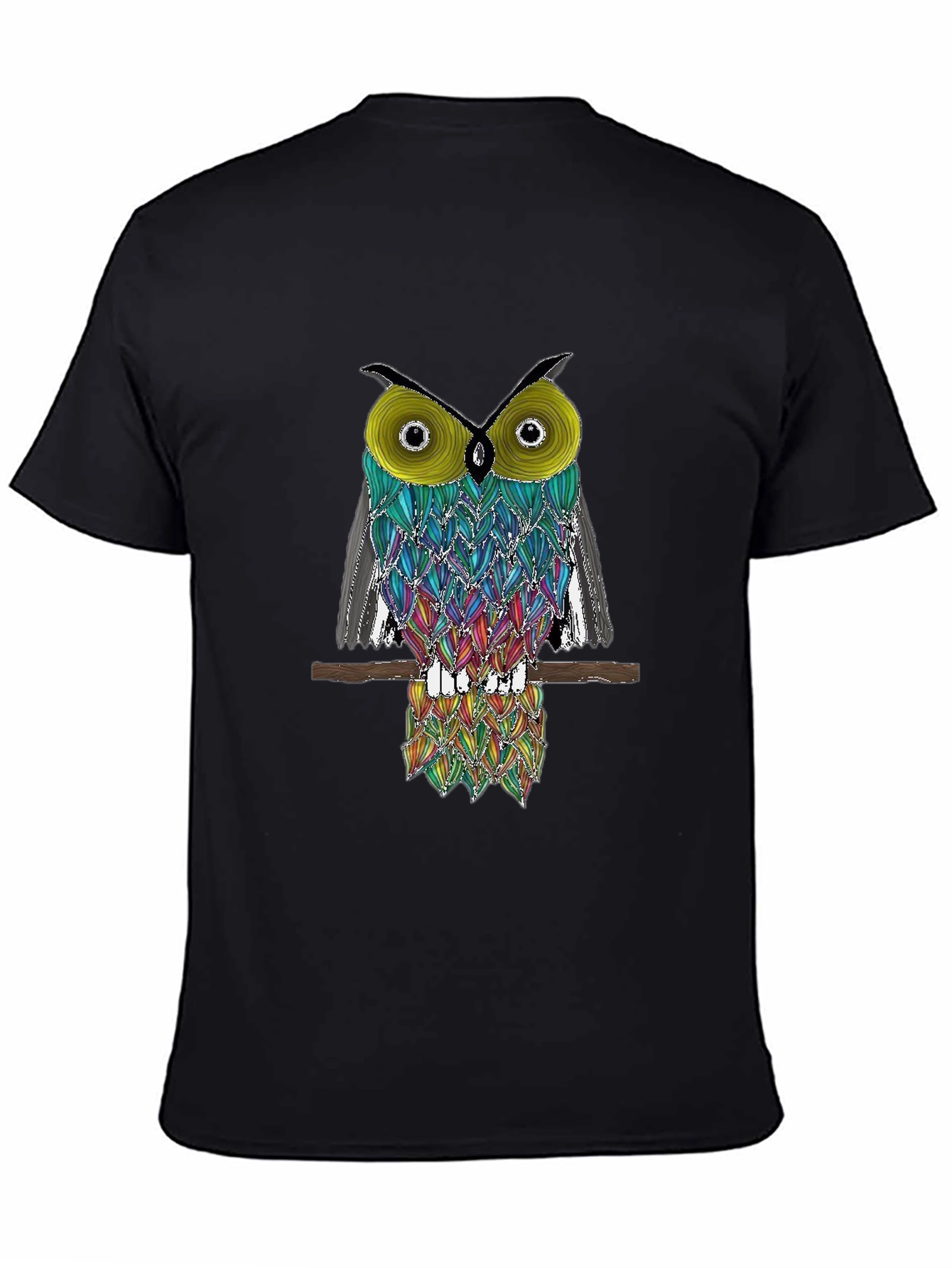 Cool Owl Graphic Tee - Black T-Shirt